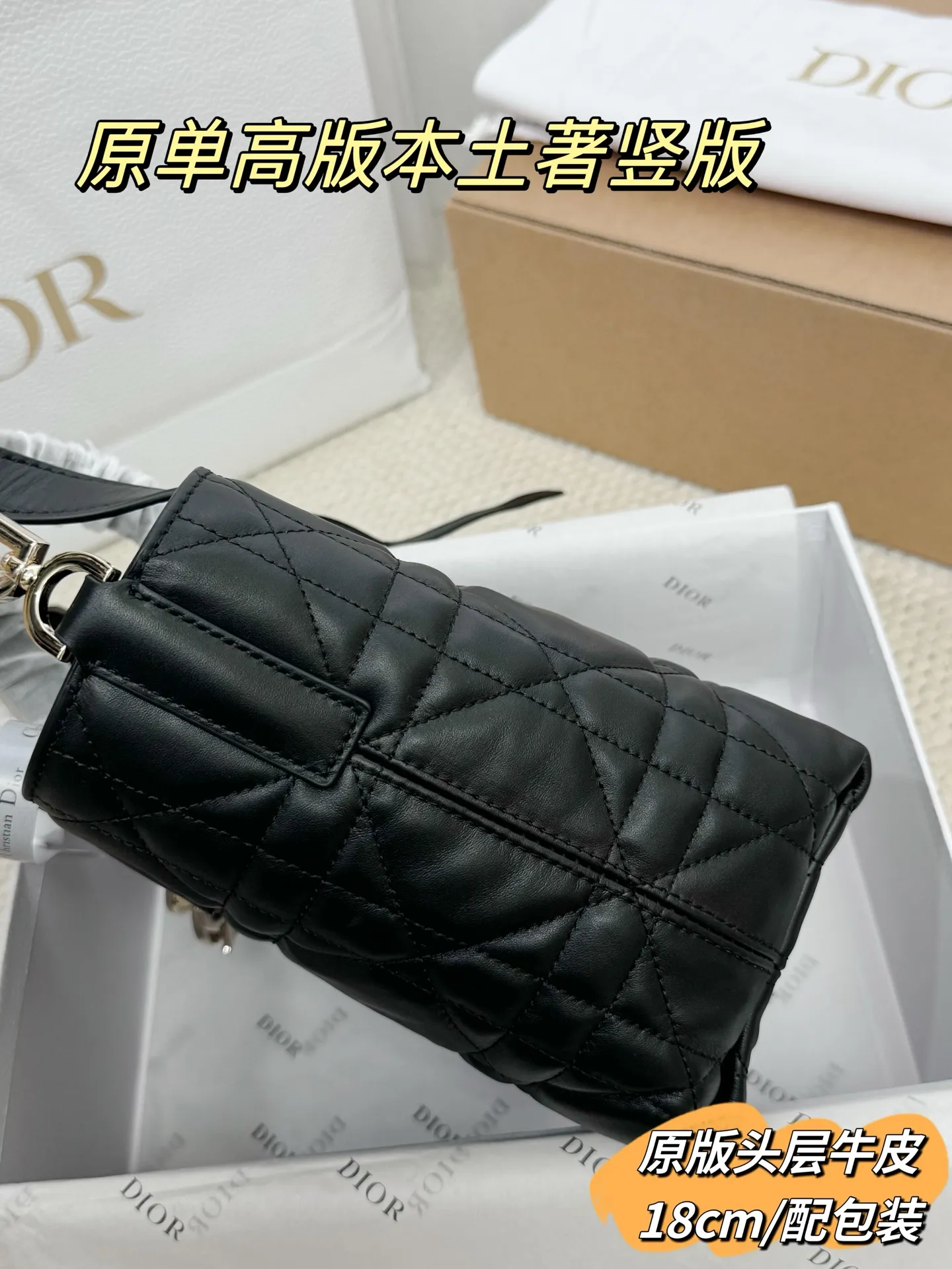 Lady Dior Mini Quilted Top-Handle Bag D70018560 — view 30