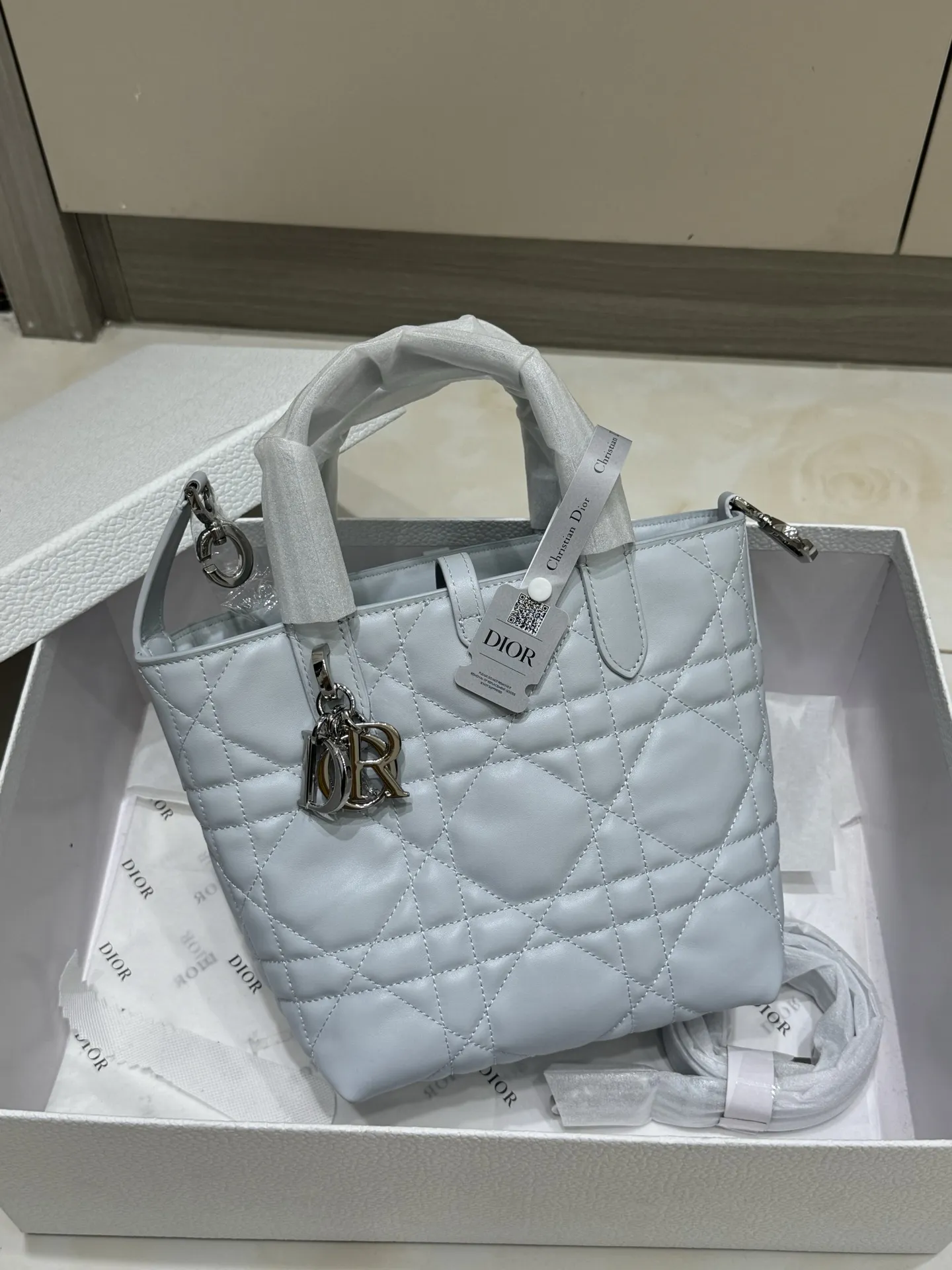 Lady Dior Mini Quilted Top-Handle Bag D70018560 — view 14