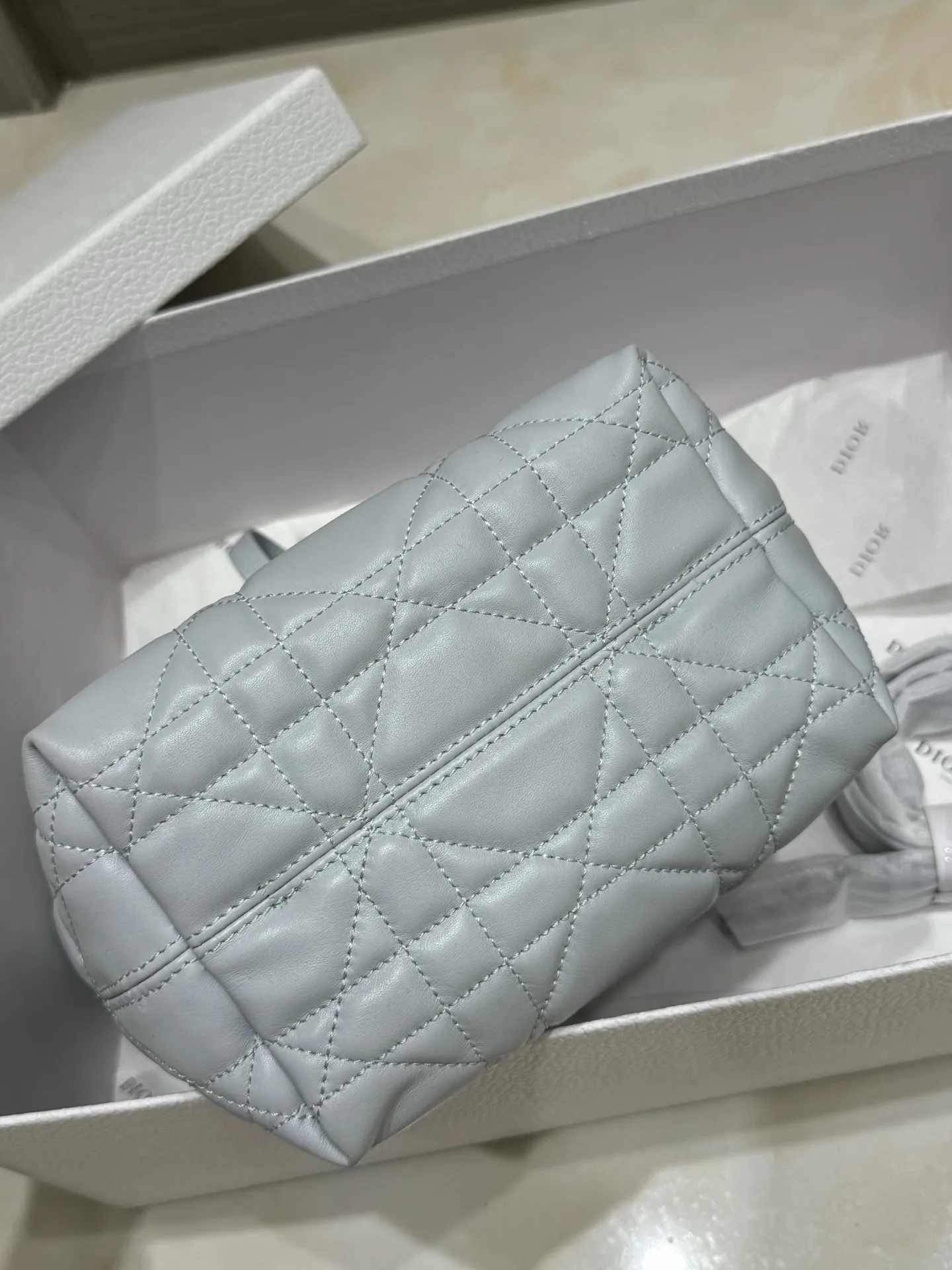 Lady Dior Mini Quilted Top-Handle Bag D70018560 — view 17