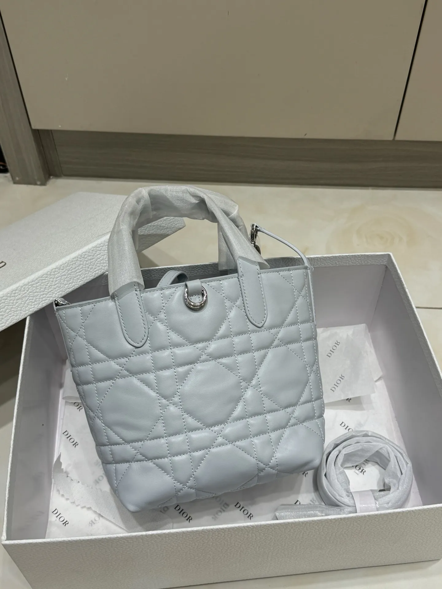 Lady Dior Mini Quilted Top-Handle Bag D70018560 — view 20