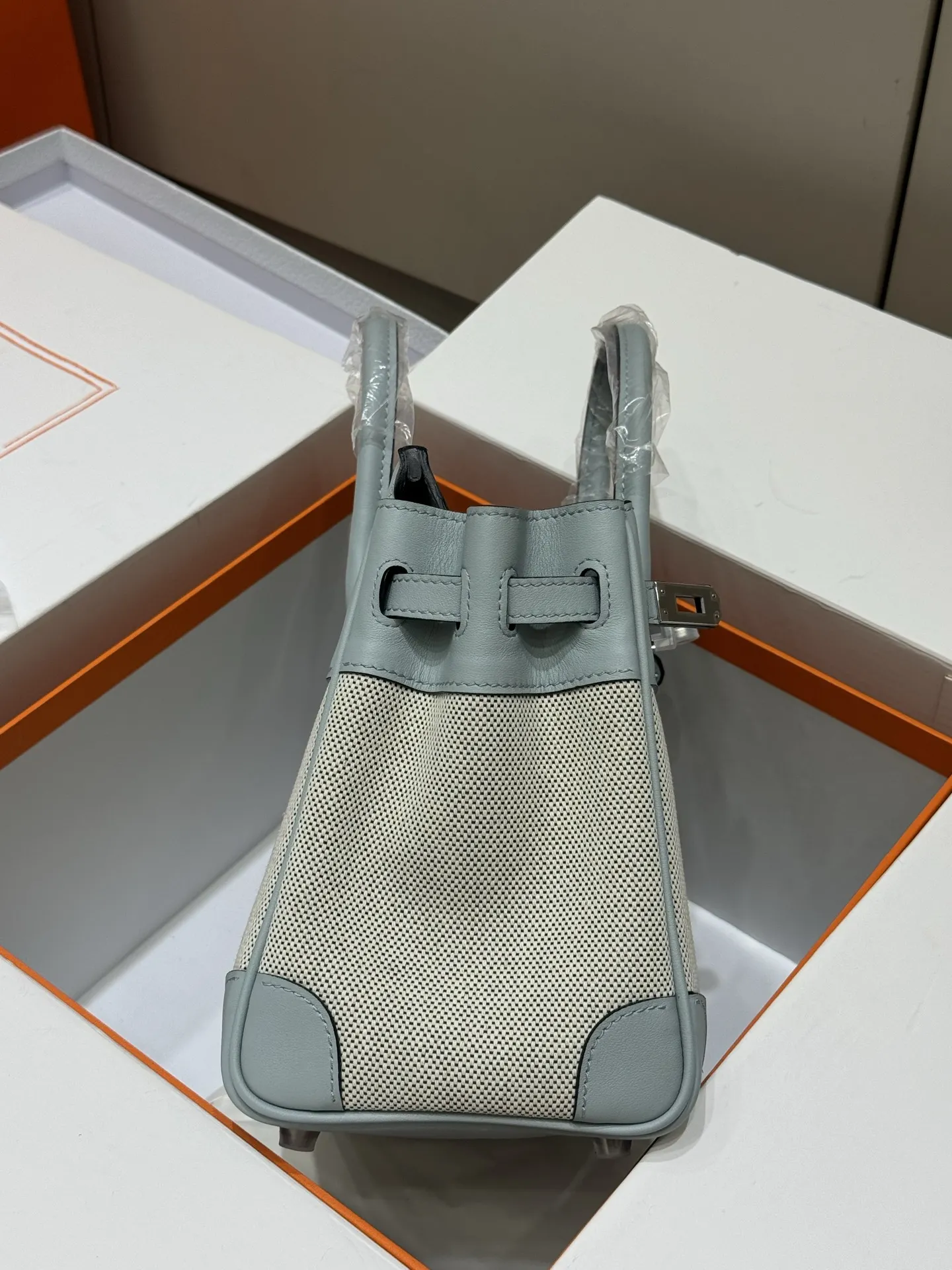 Birkin 25 Canvas & Leather Handbag D59018546 — view 41