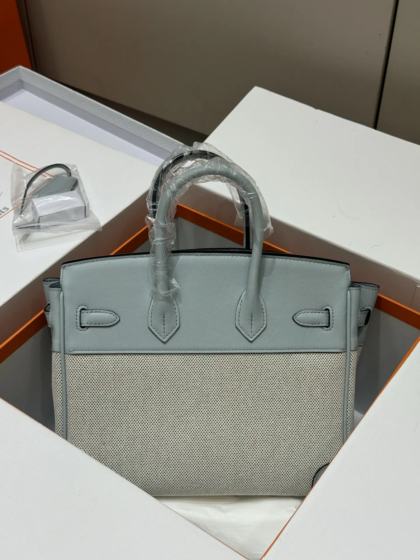 Birkin 25 Canvas & Leather Handbag D59018546 — view 37