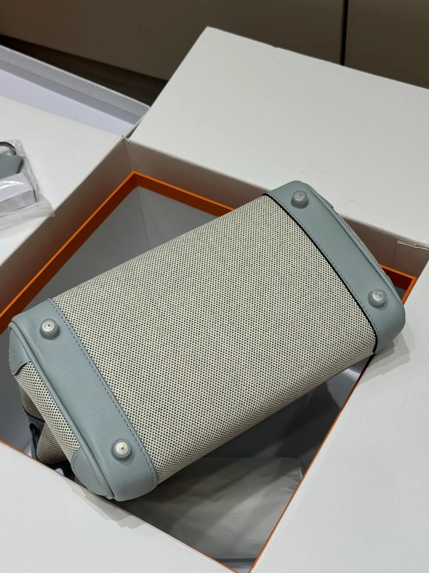 Birkin 25 Canvas & Leather Handbag D59018546 — view 38