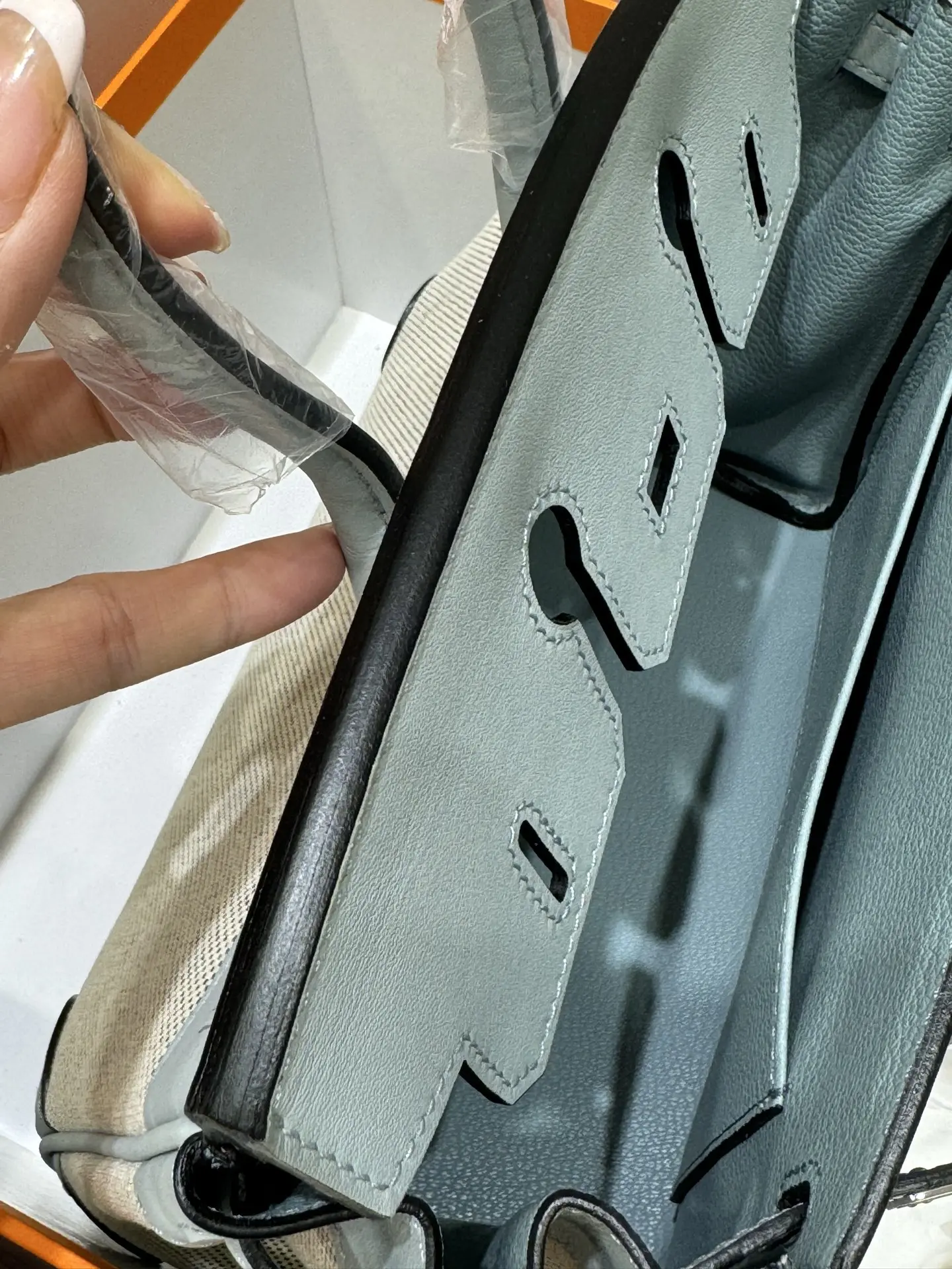 Birkin 25 Canvas & Leather Handbag D59018546 — view 44