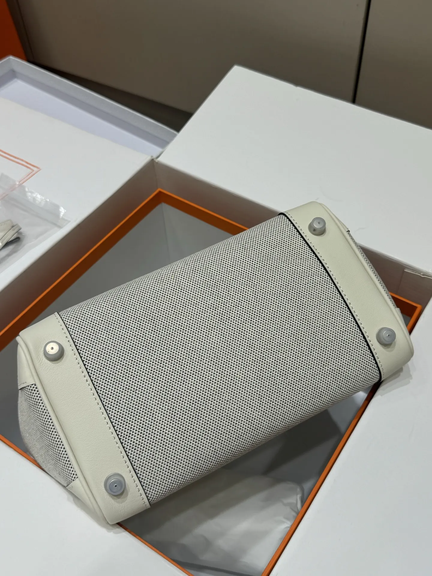 Birkin 25 Canvas & Leather Handbag D59018546 — view 19