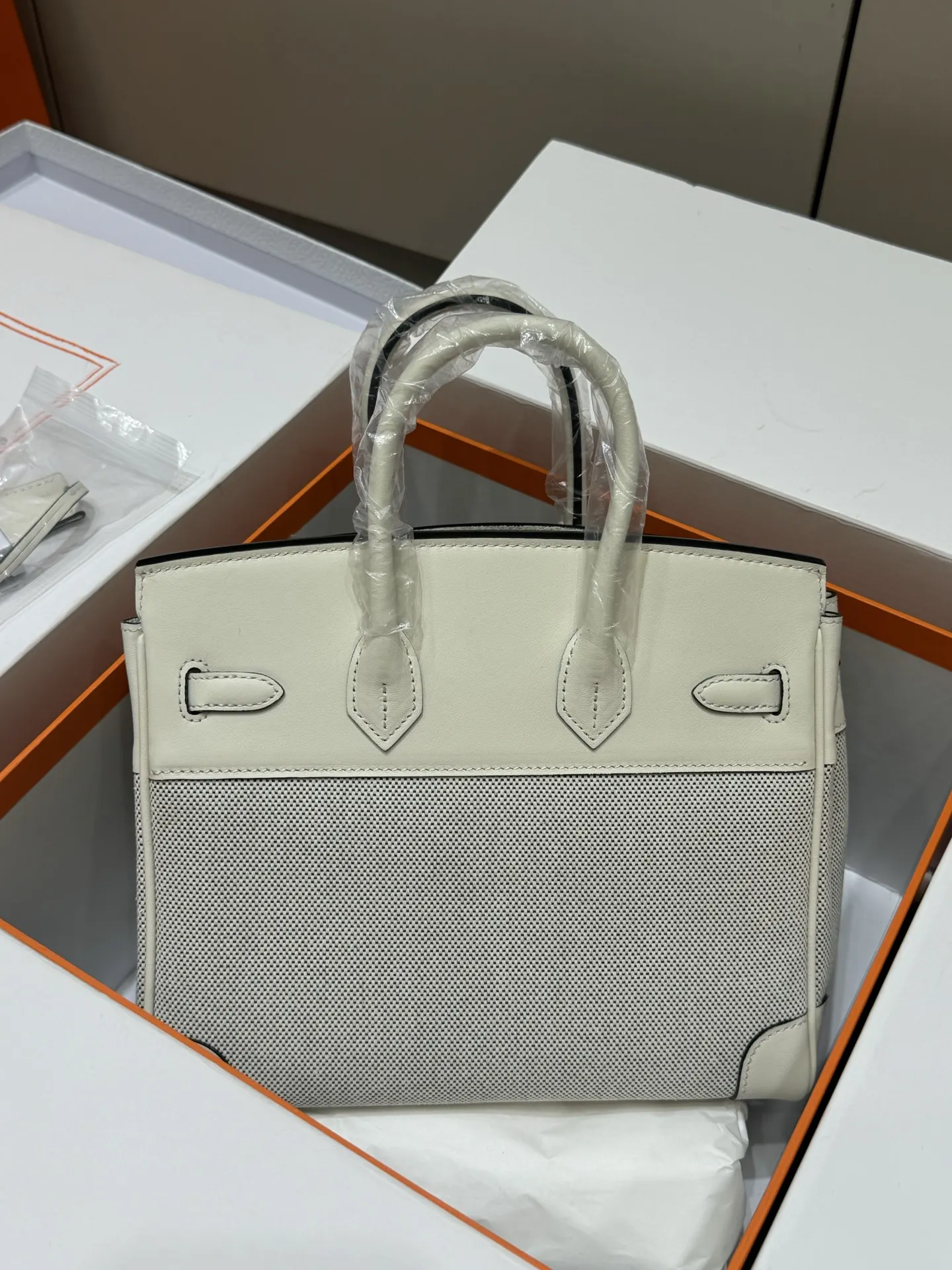 Birkin 25 Canvas & Leather Handbag D59018546 — view 15