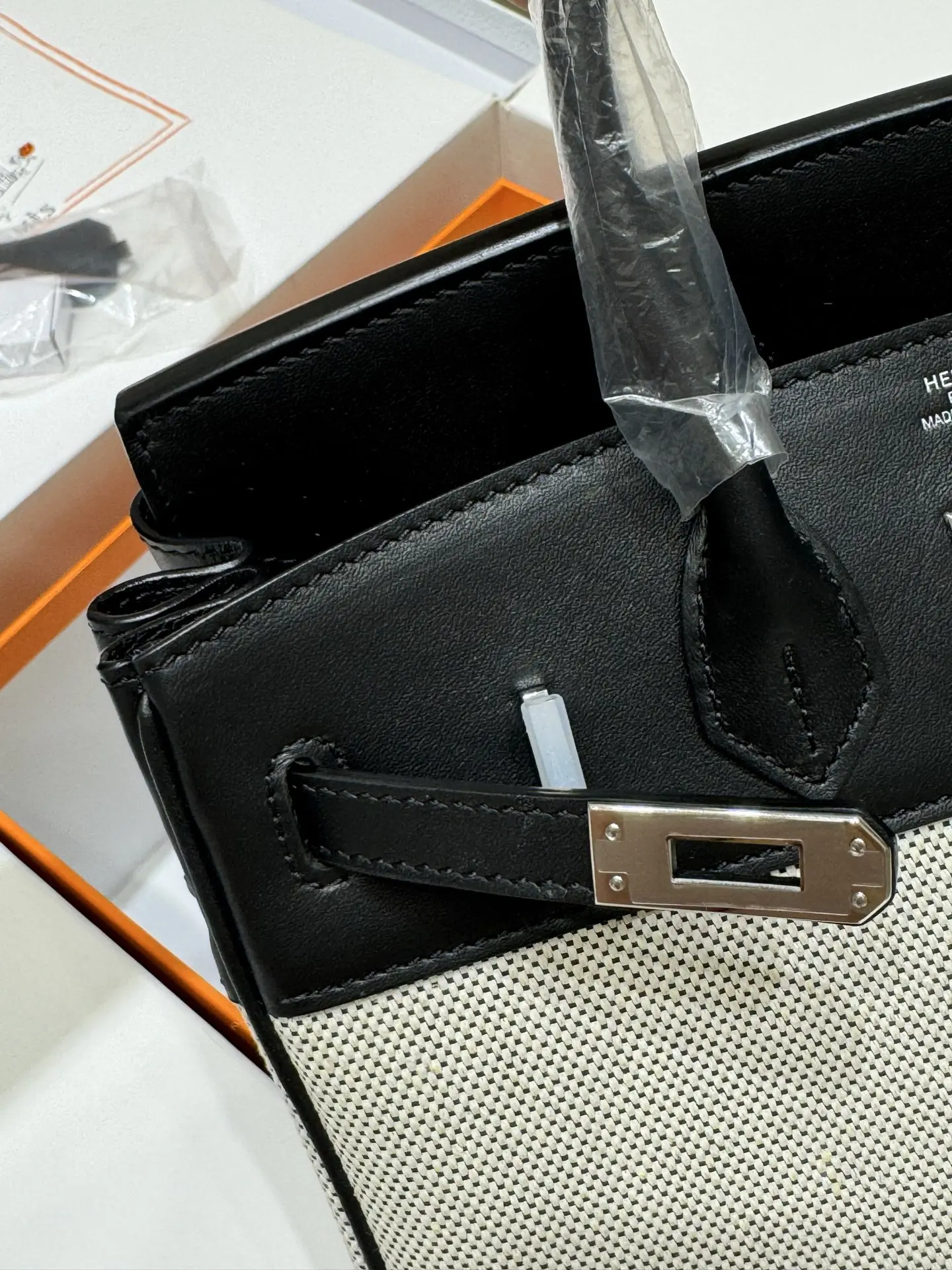 Birkin 25 Canvas & Leather Handbag D59018546 — view 28
