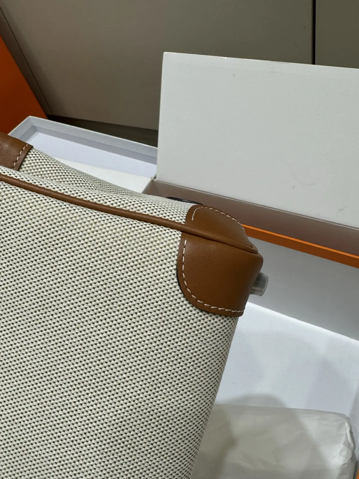 Birkin 25 Canvas & Leather Handbag D59018546 — view 4