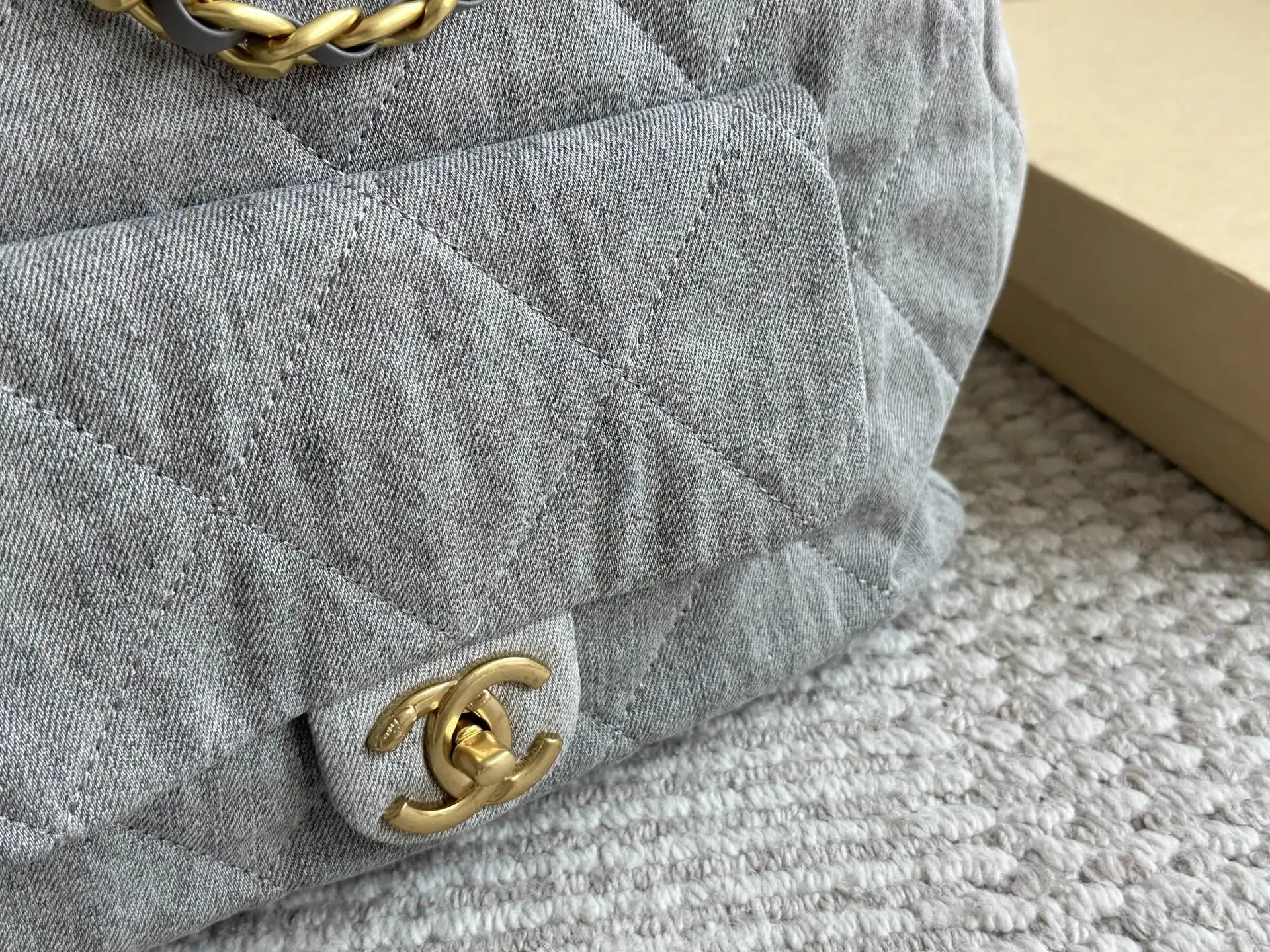 Chanel Quilted Denim Deauville Tote Bag D36017955 — view 3