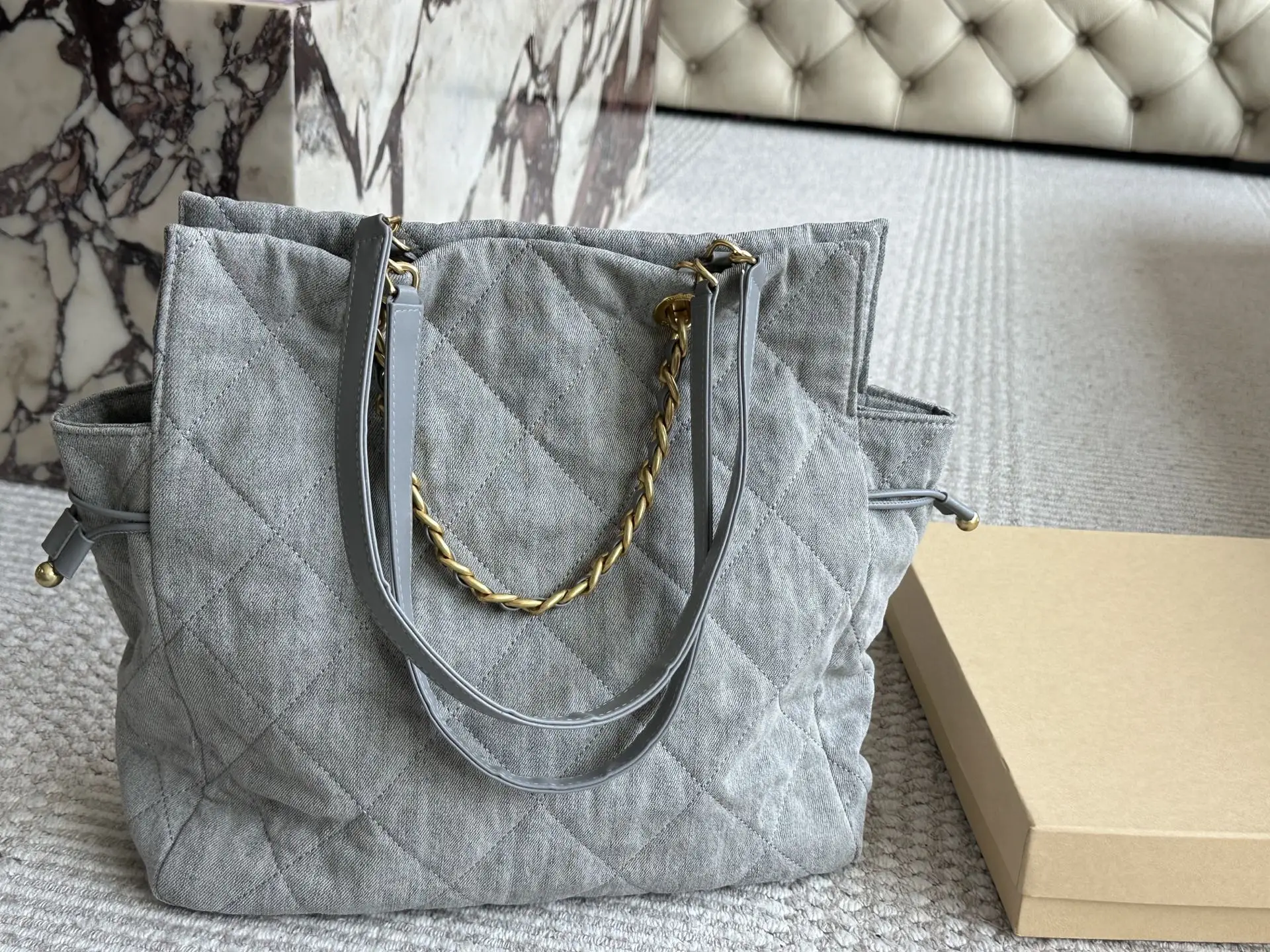 Chanel Quilted Denim Deauville Tote Bag D36017955 — view 5