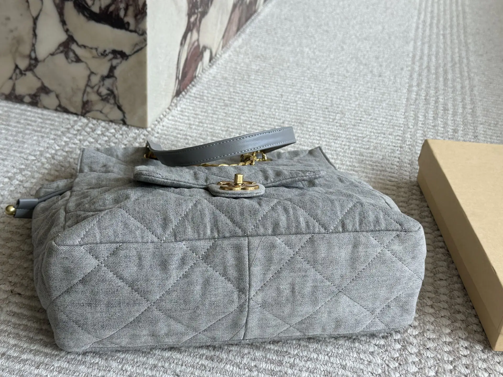 Chanel Quilted Denim Deauville Tote Bag D36017955 — view 7