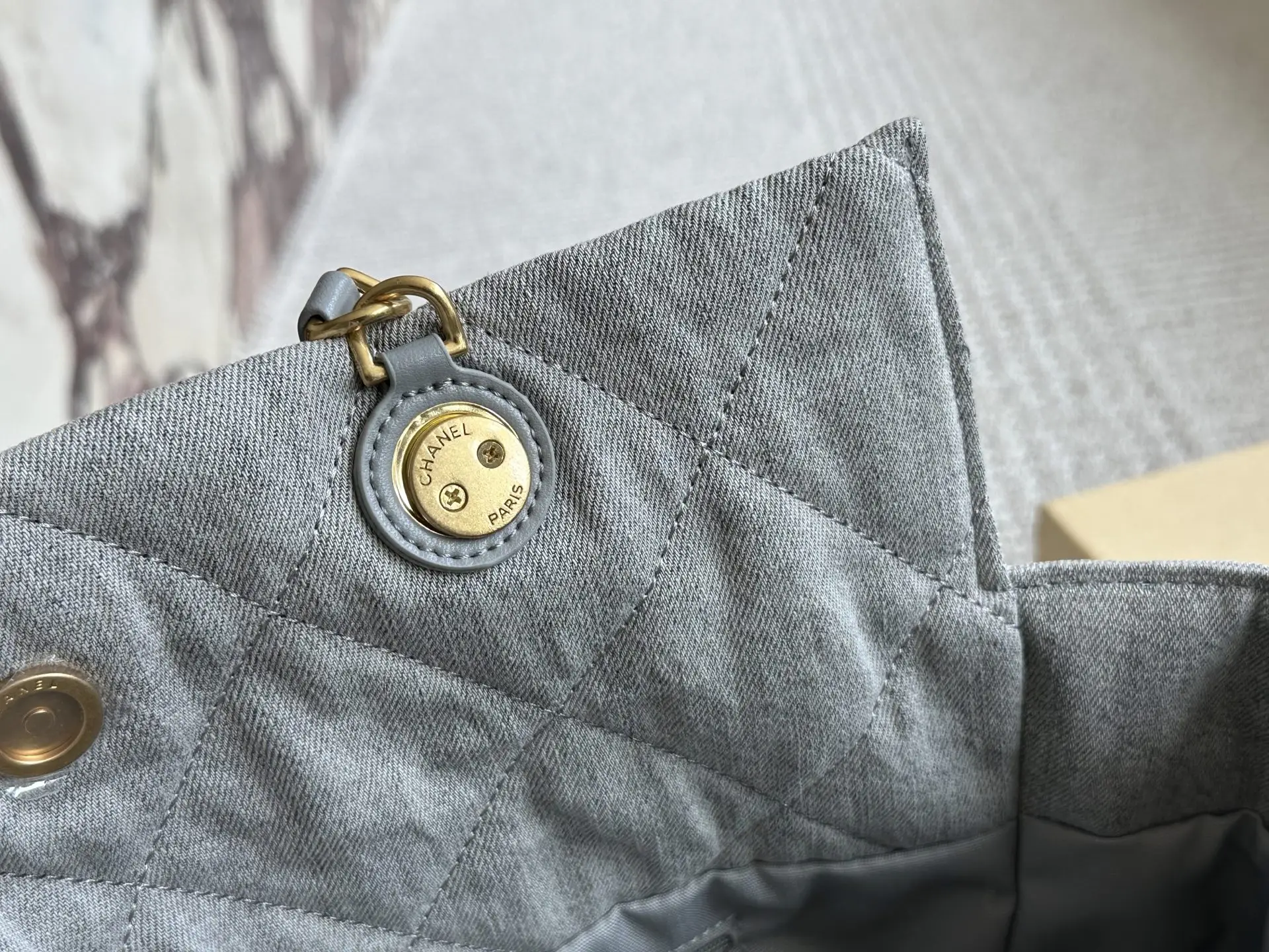 Chanel Quilted Denim Deauville Tote Bag D36017955 — view 9