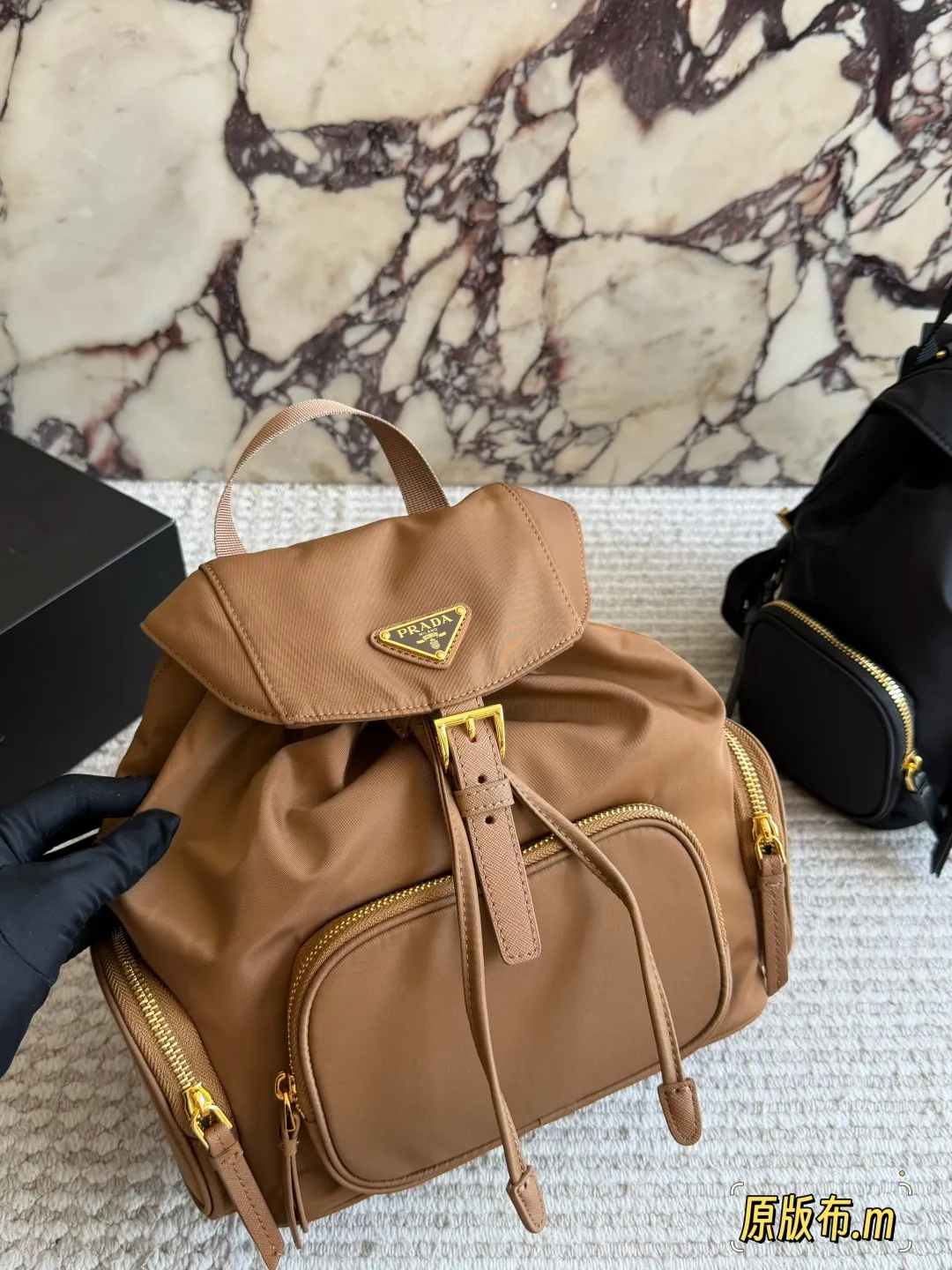 Prada Nylon Backpack with Buckle Detail D40018355 — view 2