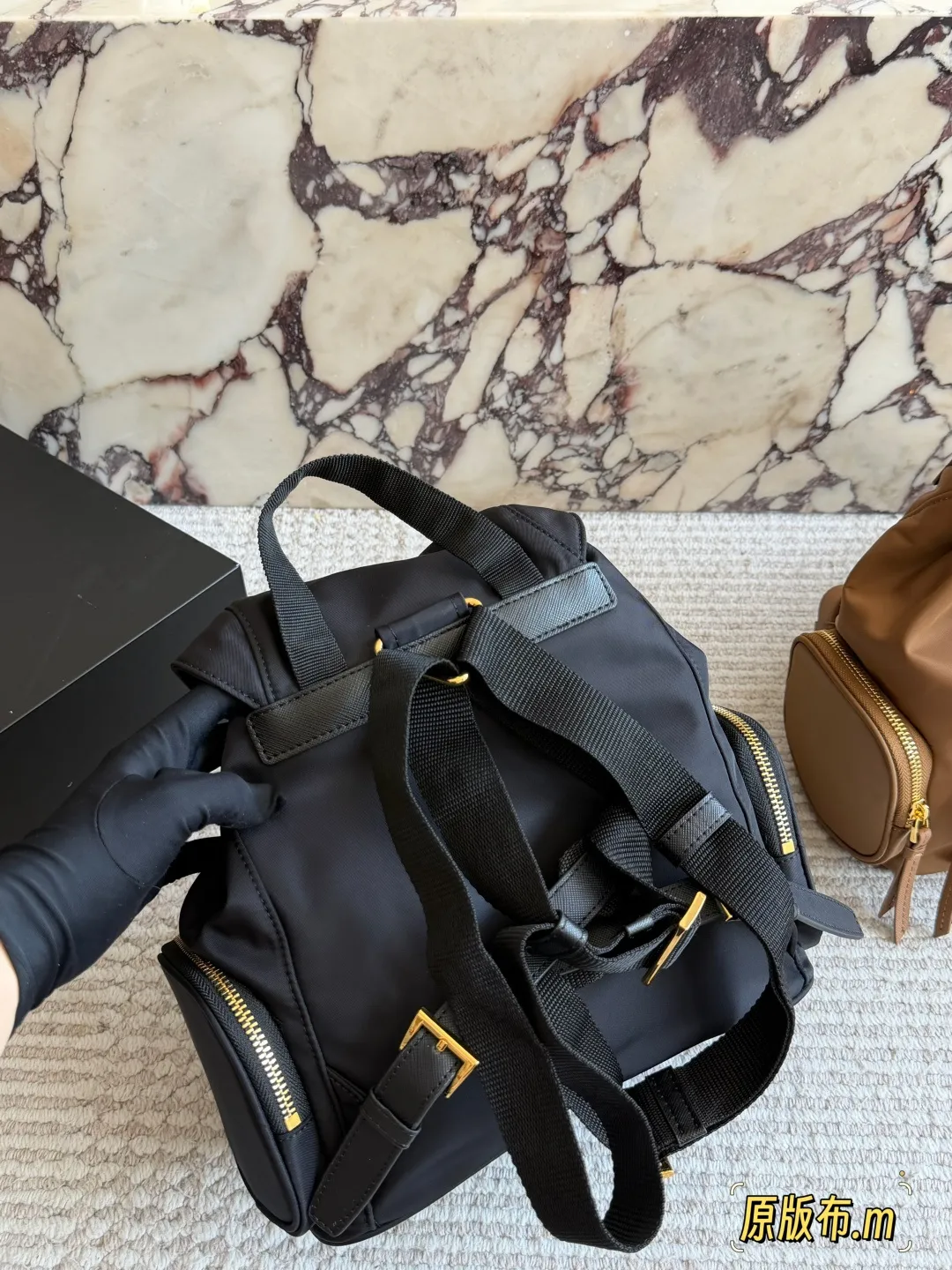 Prada Nylon Backpack with Buckle Detail D40018355 — view 5