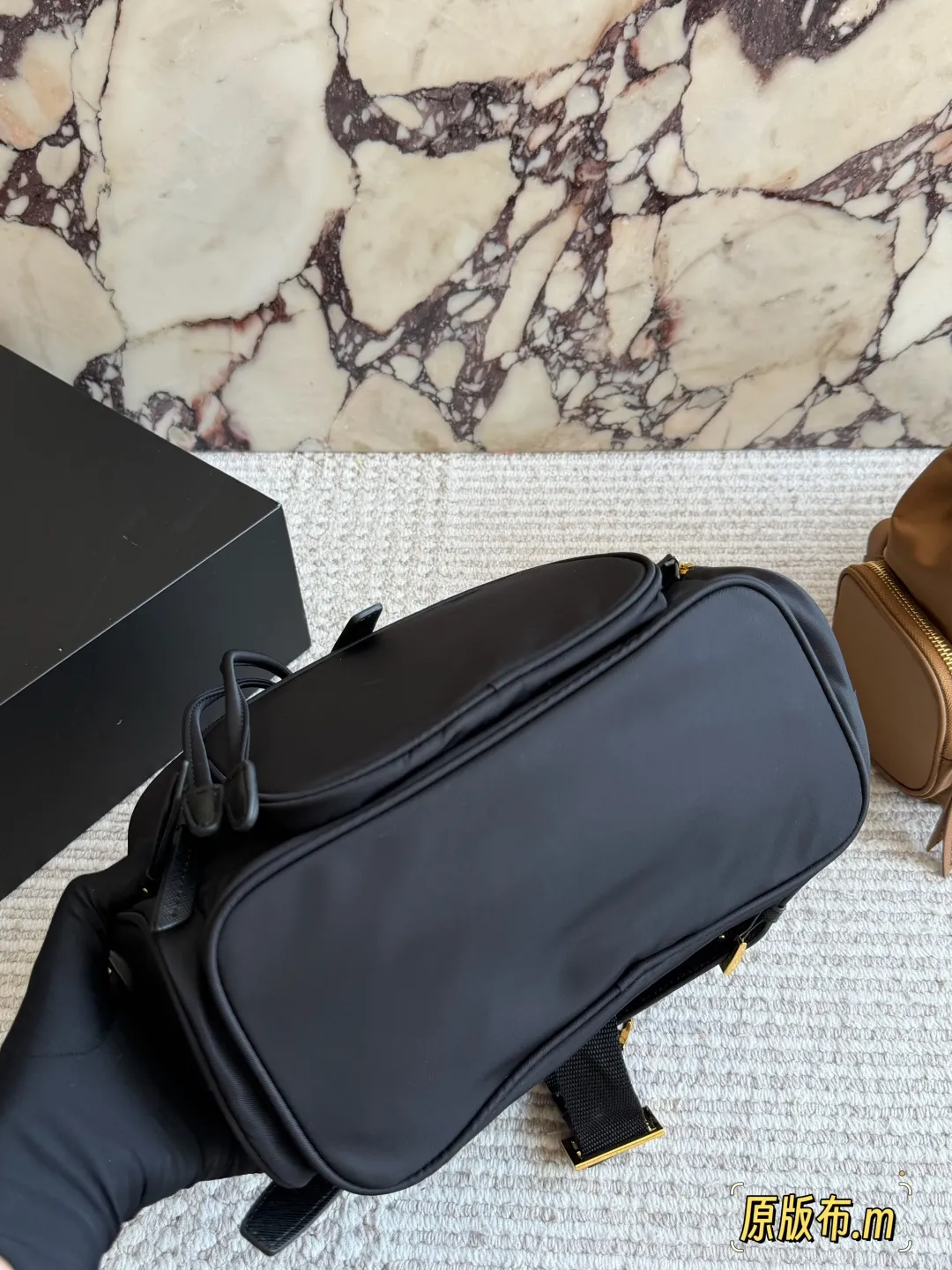 Prada Nylon Backpack with Buckle Detail D40018355 — view 6