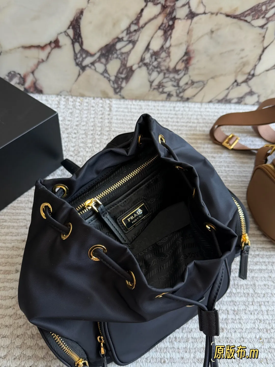 Prada Nylon Backpack with Buckle Detail D40018355 — view 9