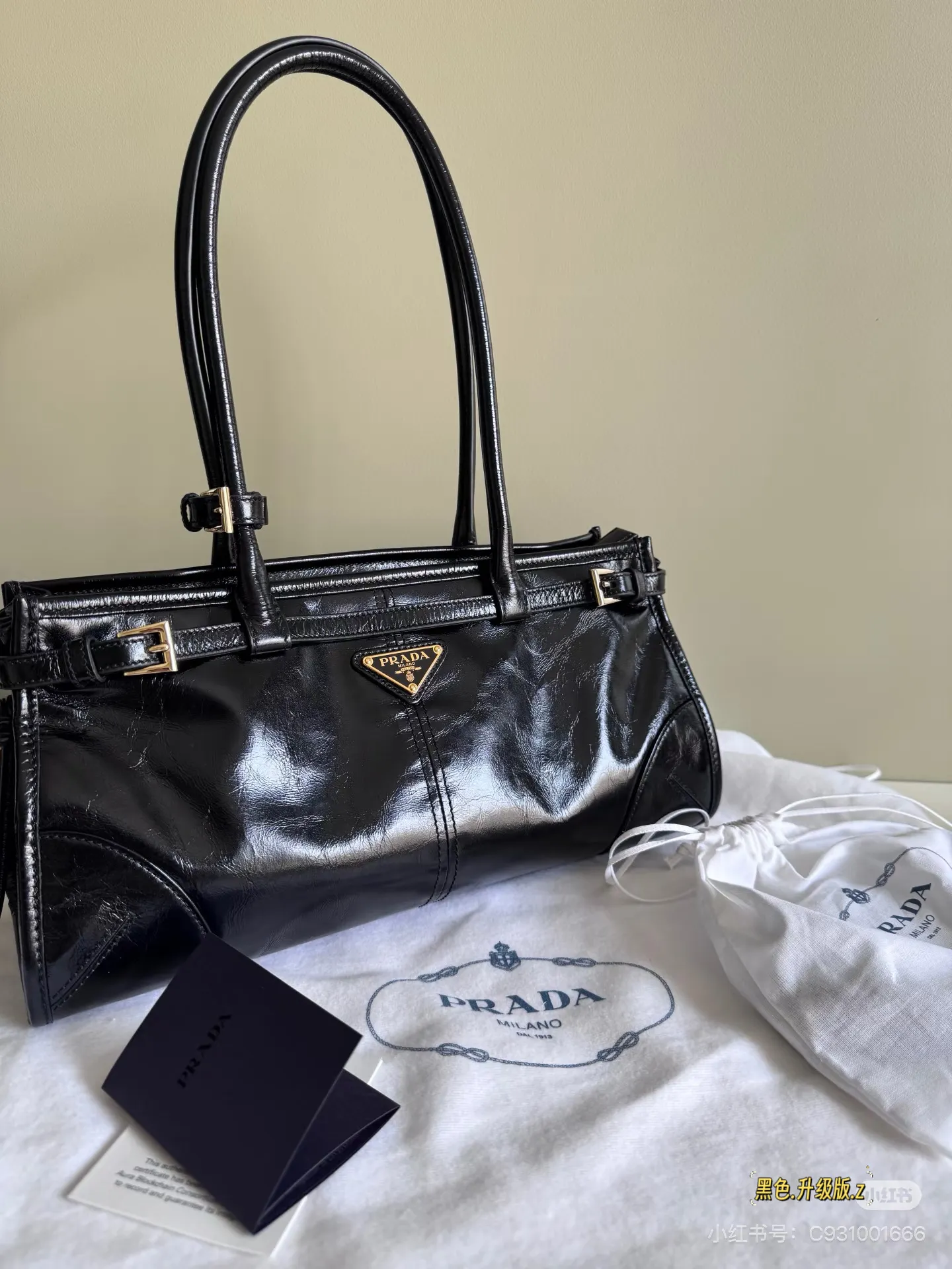Prada Oiled Leather Top-Handle Bag D37017871 — view 5