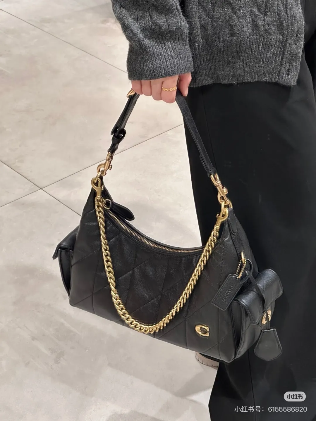 Coach Pocket Juliet 30 Quilted Shoulder Bag D36018122 — view 5