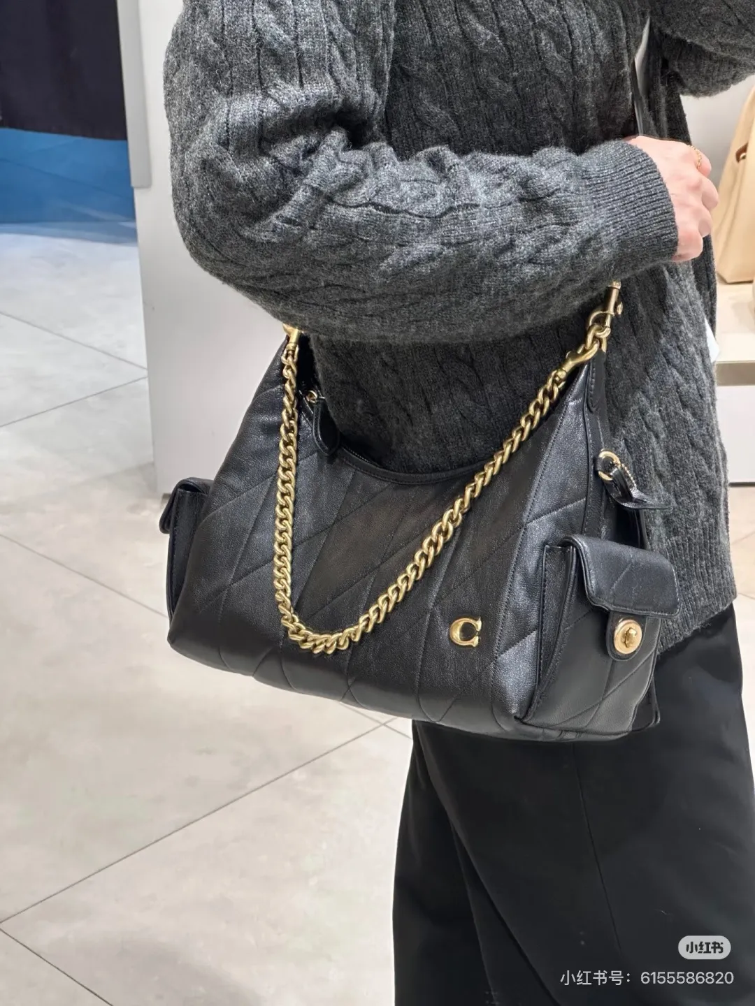 Coach Pocket Juliet 30 Quilted Shoulder Bag D36018122 — view 6
