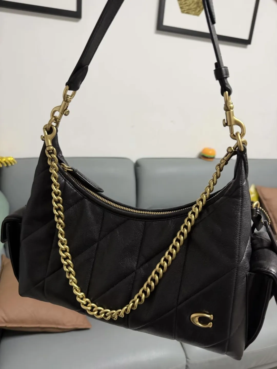 Coach Pocket Juliet 30 Quilted Shoulder Bag D36018122 — view 8