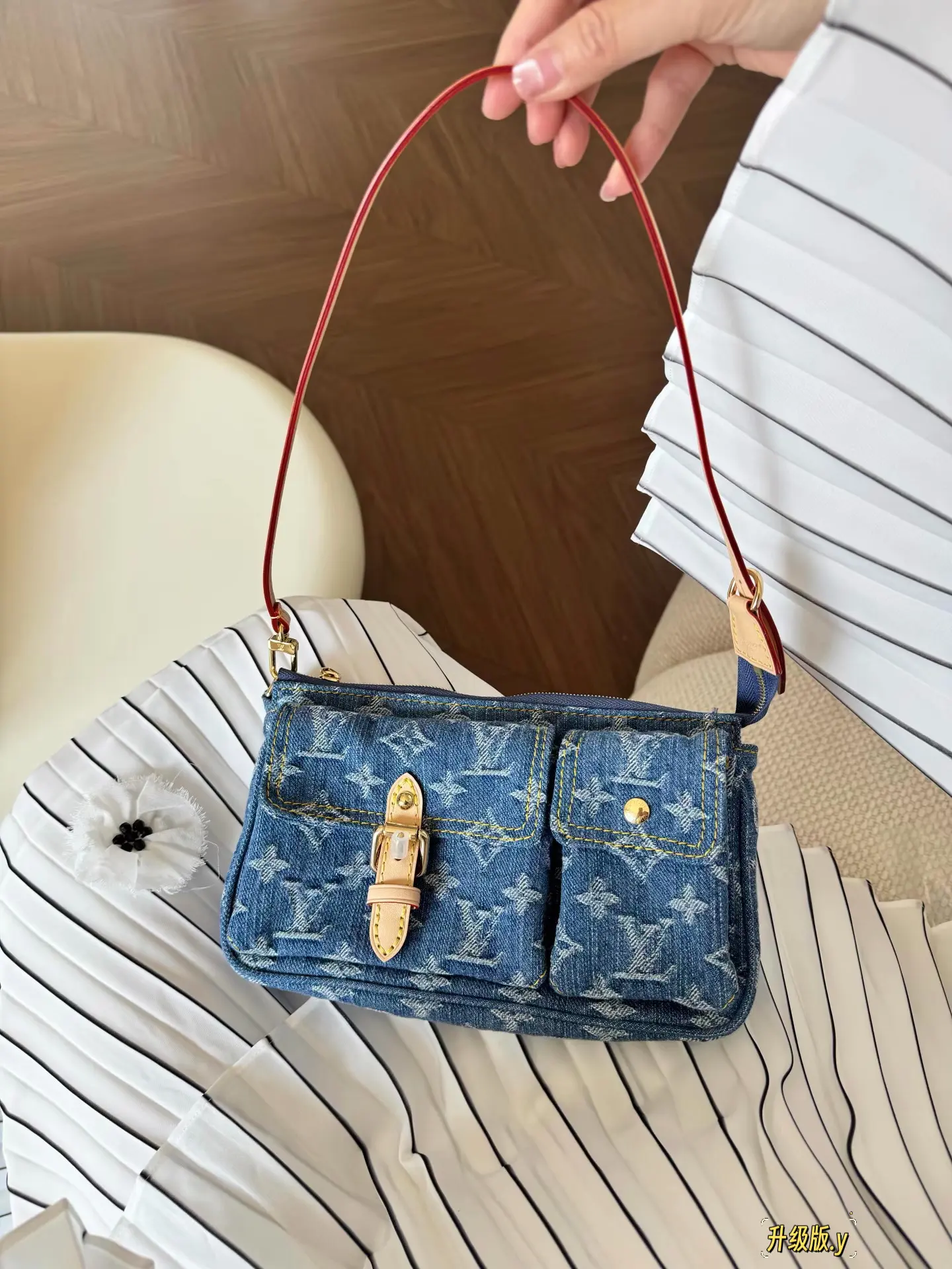 Monogram Denim Shoulder Bag D36518313