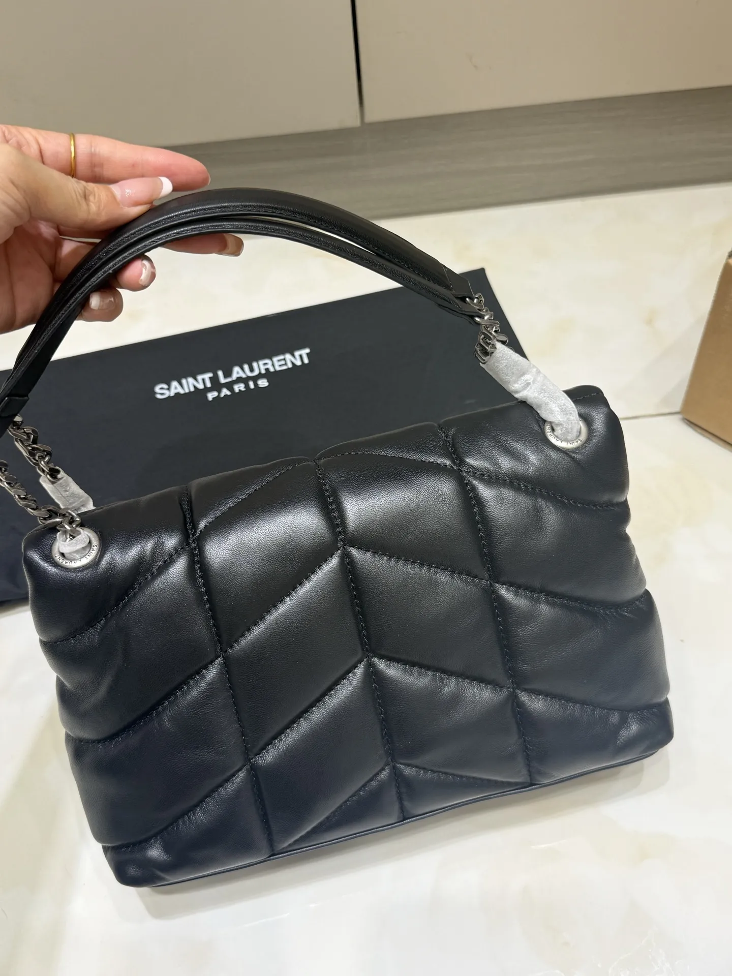 Puffer Quilted Lambskin Shoulder Bag D45018562 — view 5