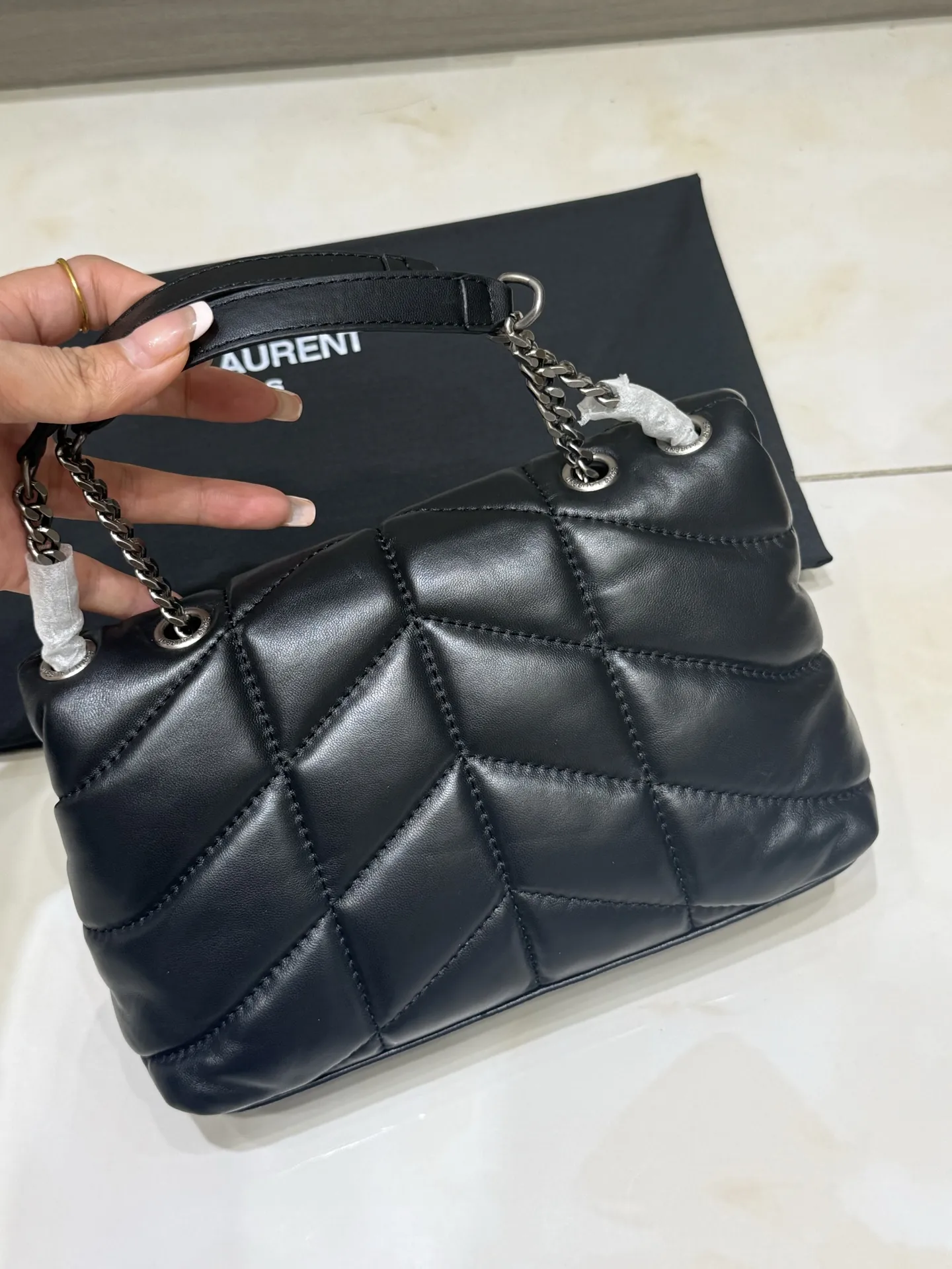 Puffer Small Quilted Lambskin Shoulder Bag D43018563 — view 4