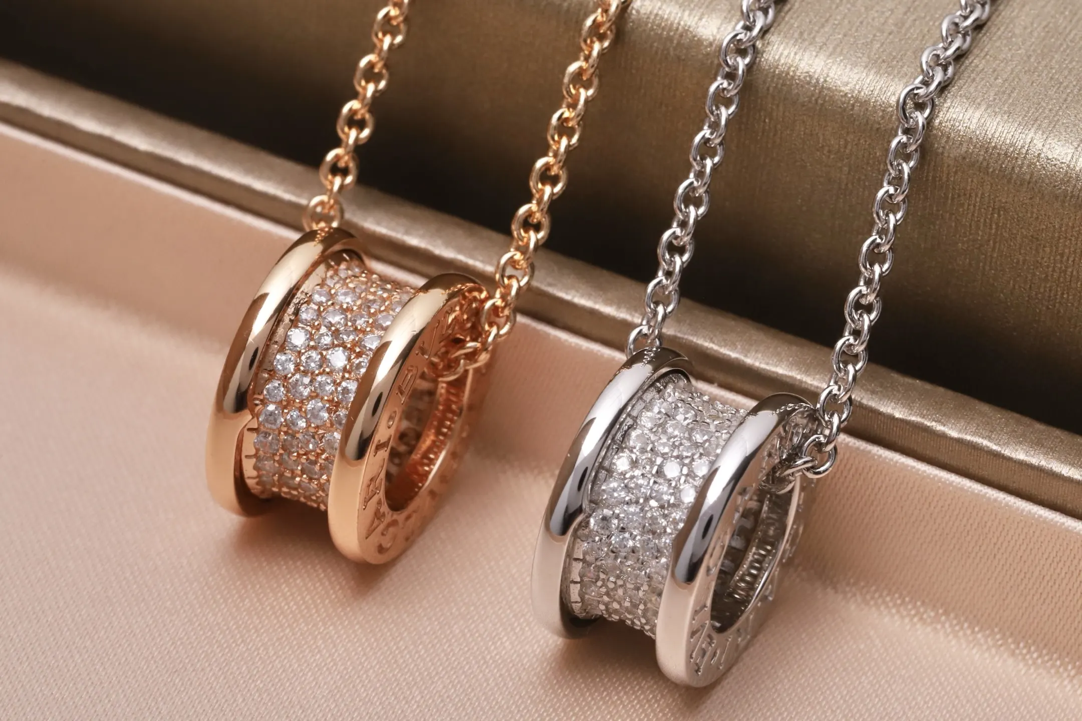 B.zero1 Rock Pave-Set Pendant Necklace (Sterling Silver) D49017151 — view 4
