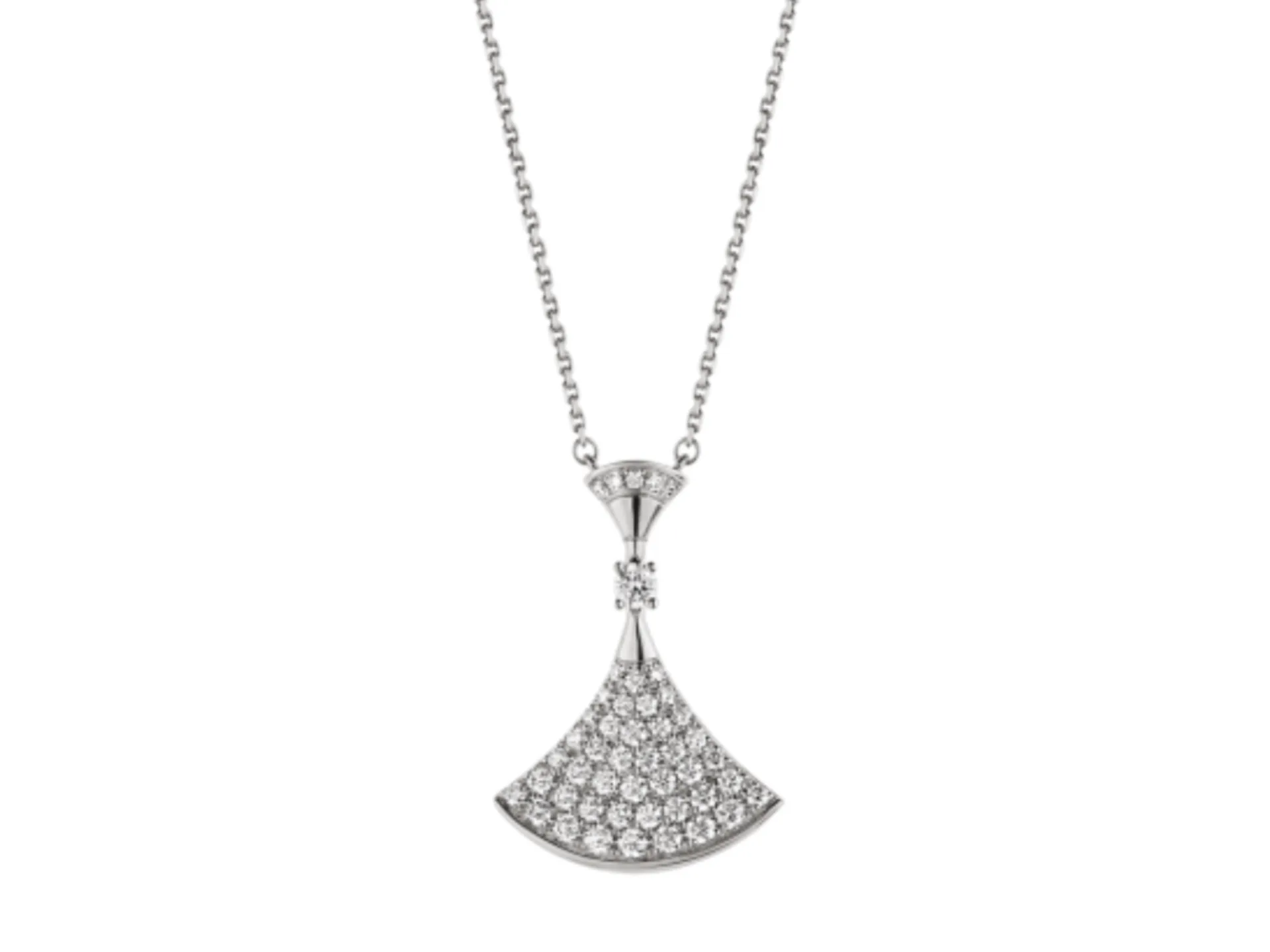 Divas' Dream Pavé Diamond Pendant Necklace (Sterling Silver) D23517161