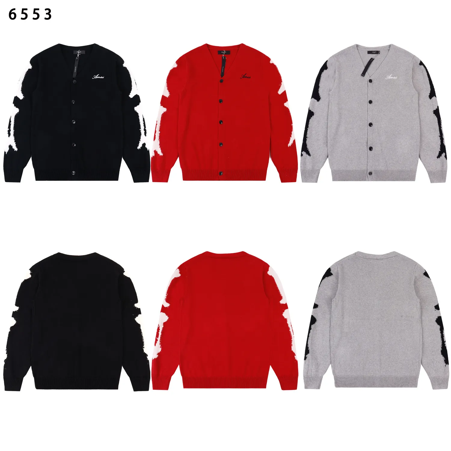Bones Intarsia Wool-Blend Cardigan D13012242 — view 3