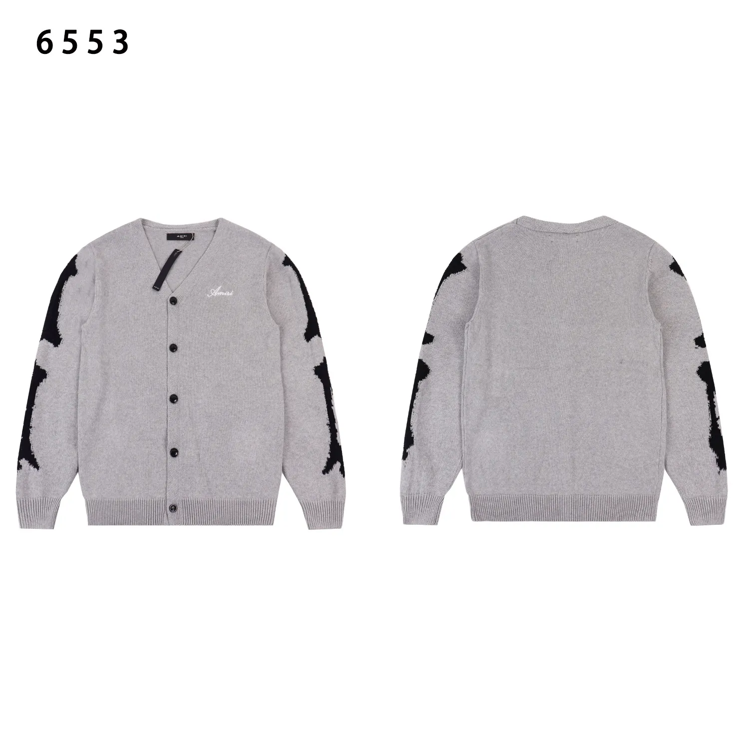 Bones Intarsia Wool-Blend Cardigan D13012242 — view 4