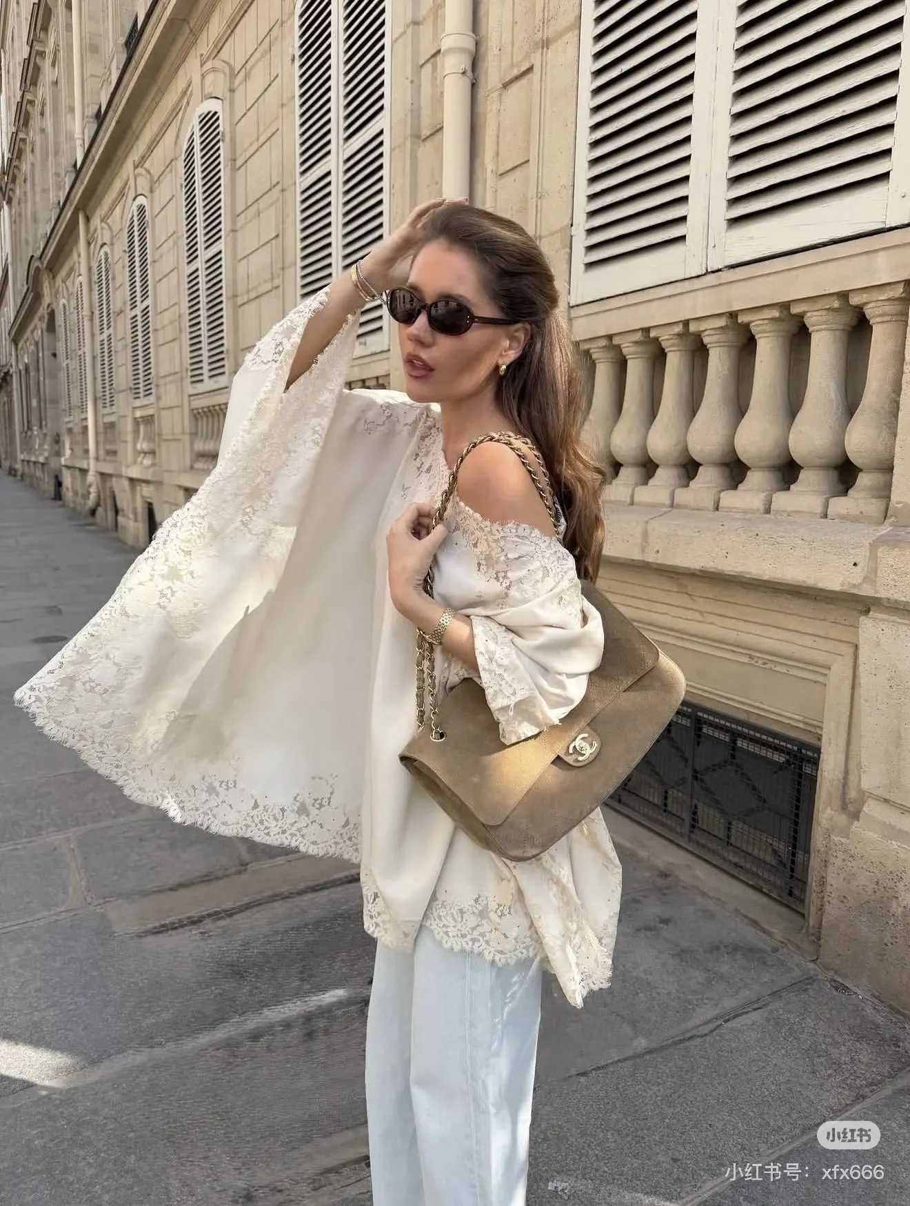 Suede Flap Shoulder Bag D49018565
