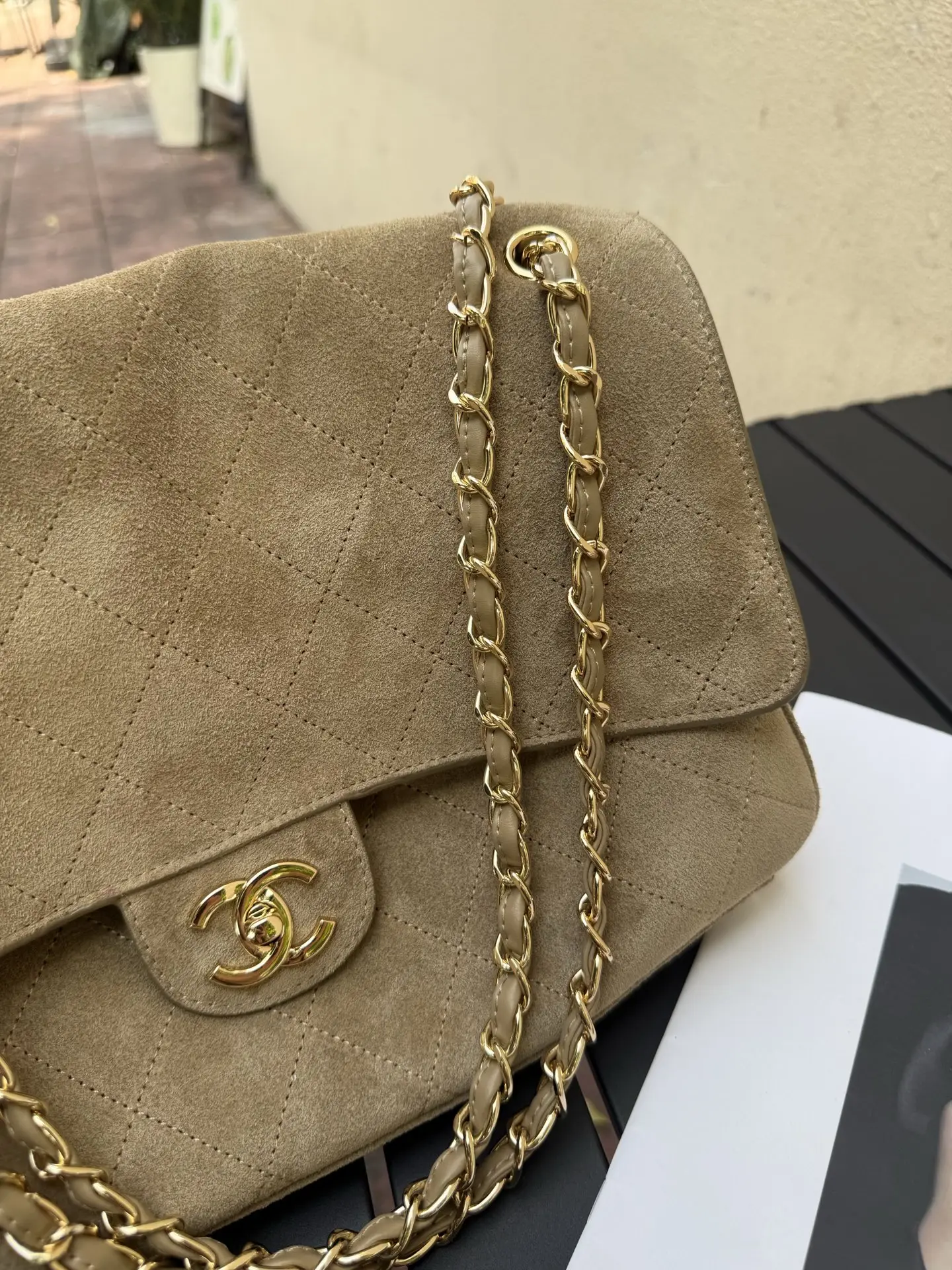 Maxi Classic Flap Suede Shoulder Bag D49018566 — view 5