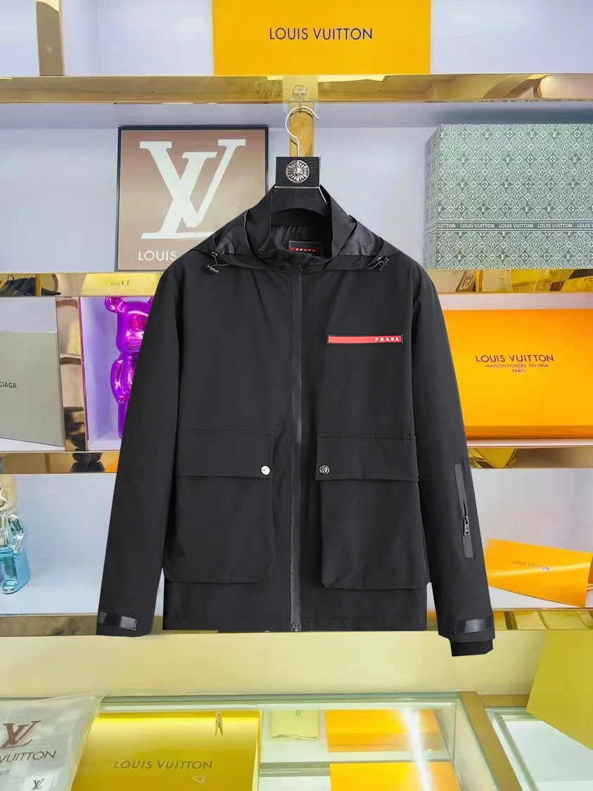Logo-Patch Hooded Shell Jacket D25014744