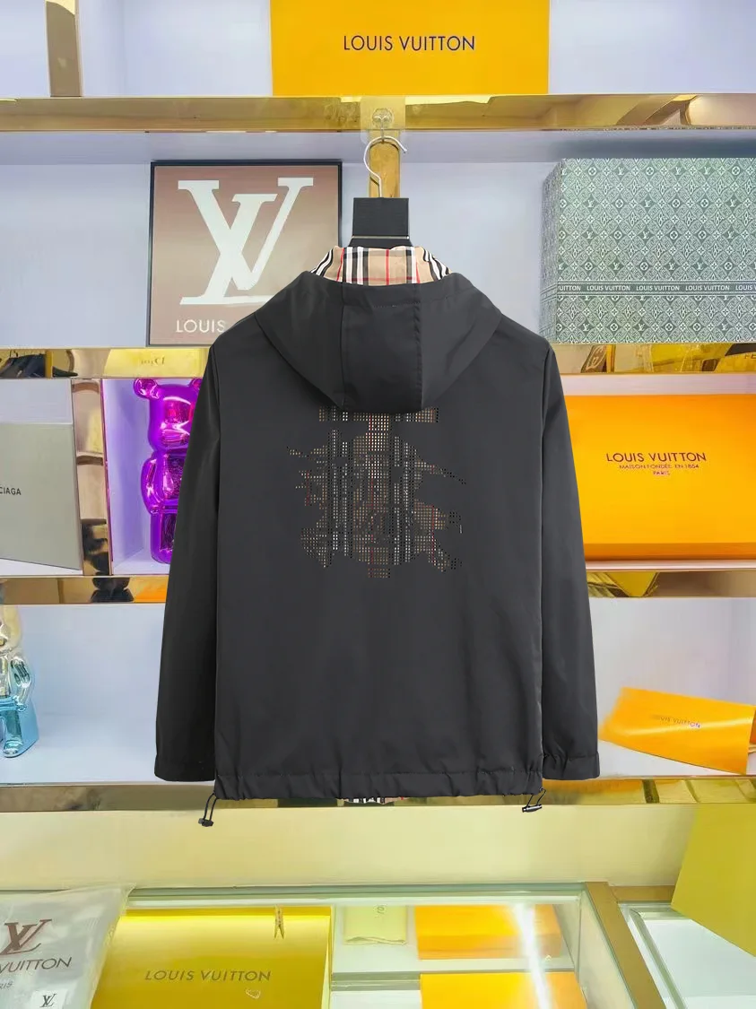 Check-Lined Hooded Shell Jacket D26014745 — view 3
