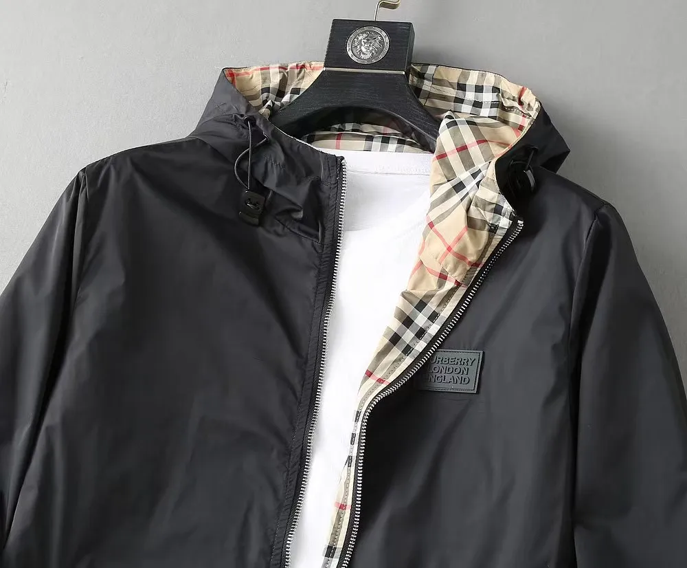 Check-Lined Hooded Shell Jacket D26014745 — view 7