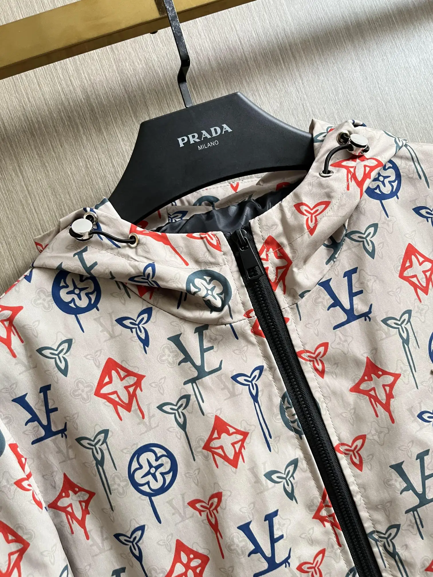 Graffiti Monogram Hooded Windbreaker Jacket D29014740 — view 3
