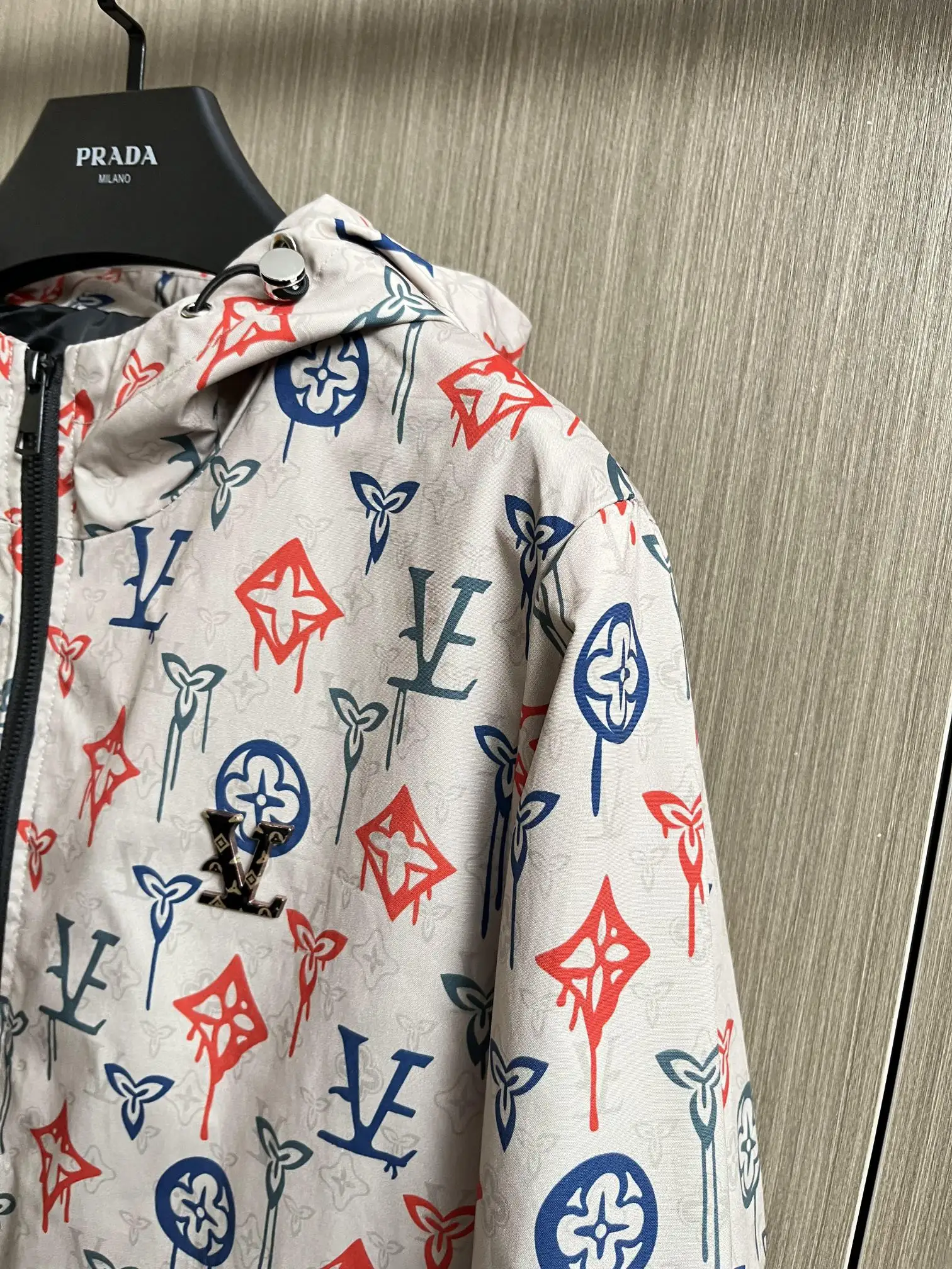 Graffiti Monogram Hooded Windbreaker Jacket D29014740 — view 4