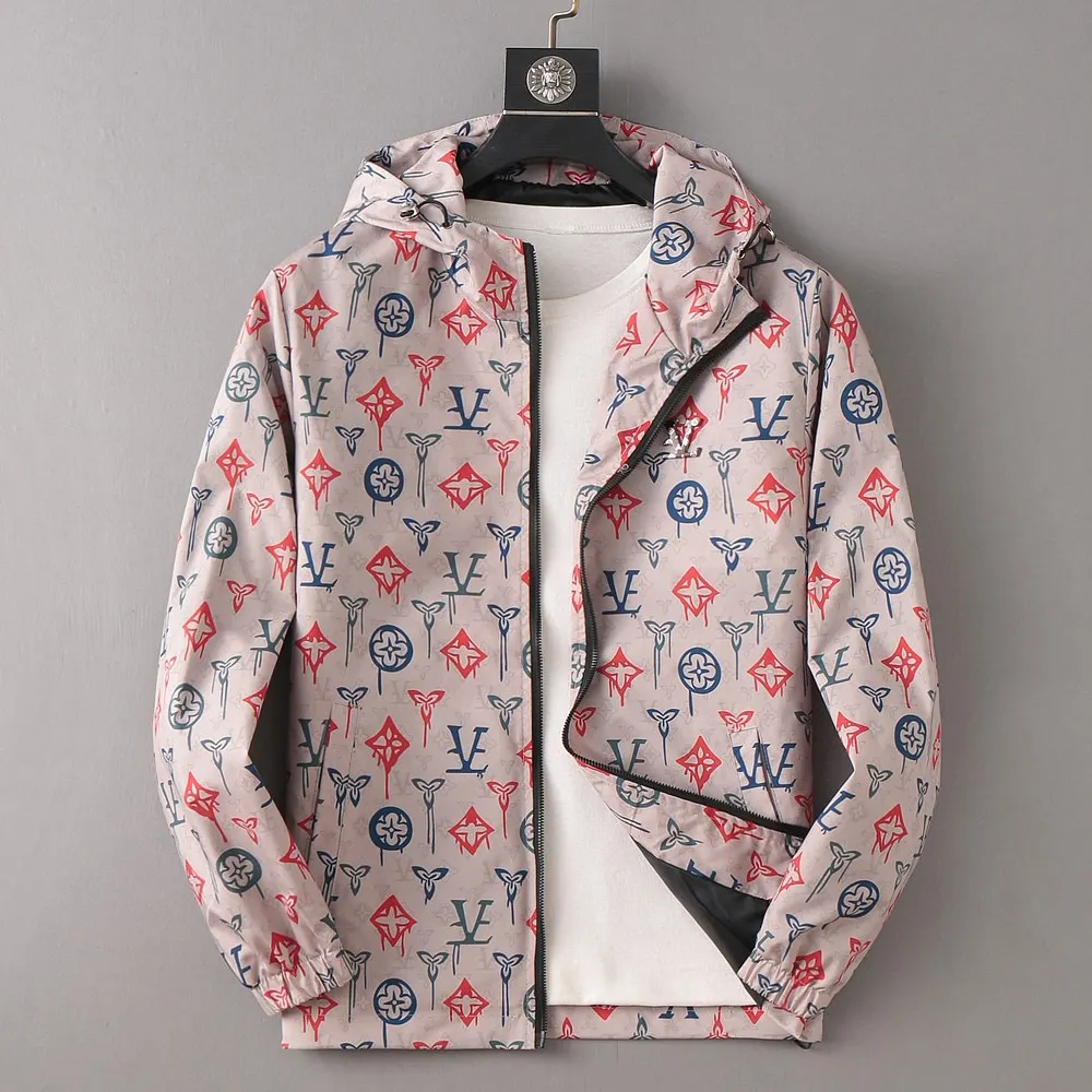 Monogram Print Hooded Windbreaker Jacket D29014746 — view 3