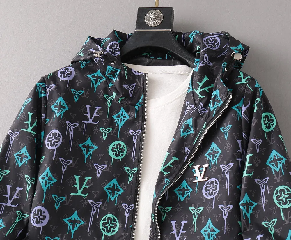 Monogram Print Hooded Windbreaker Jacket D29014746 — view 6