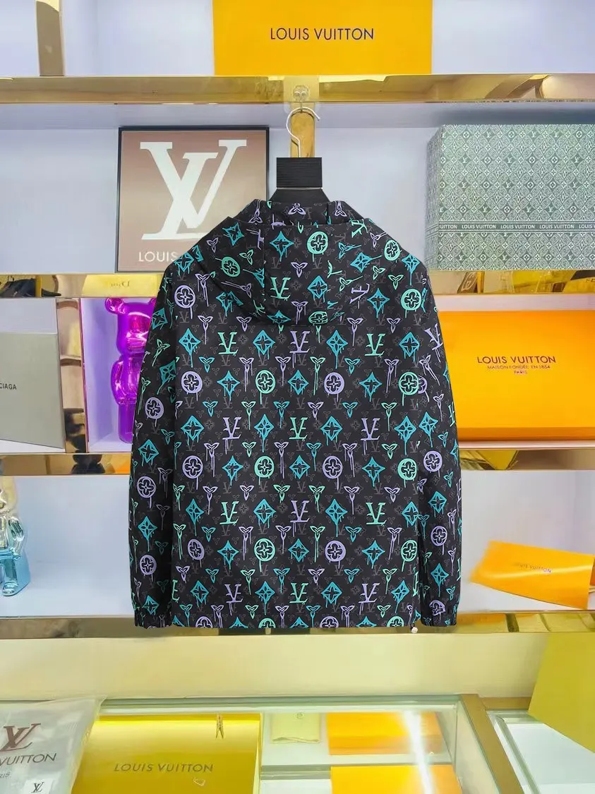 Monogram Graffiti Hooded Windbreaker Jacket D29014747