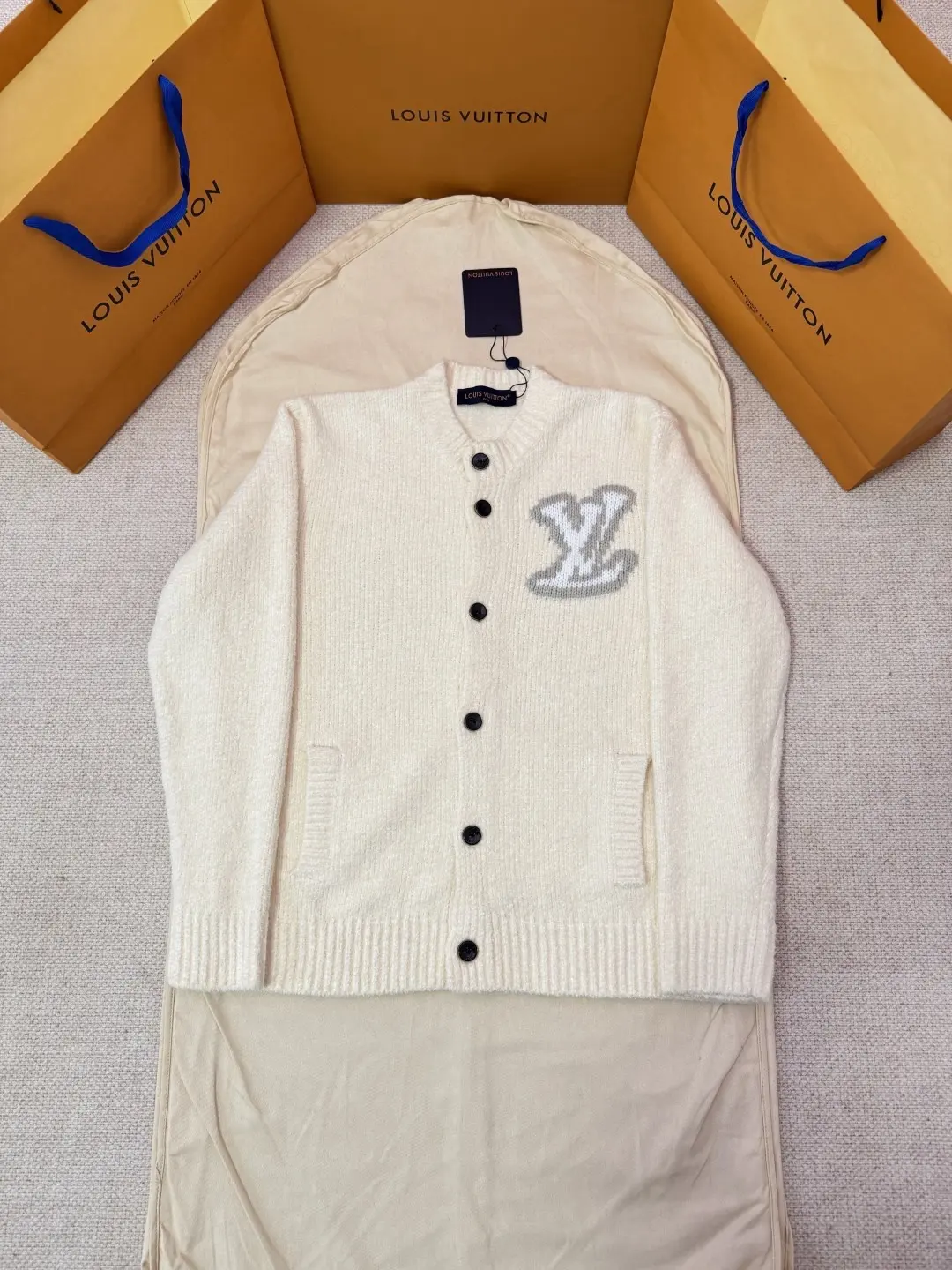 Logo Intarsia Wool-Blend Cardigan D22016393