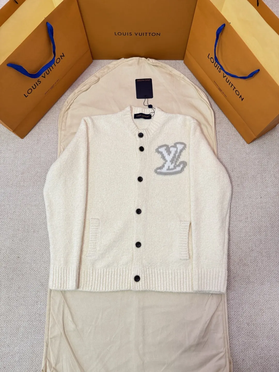 Logo Intarsia Wool-Blend Cardigan D22016393