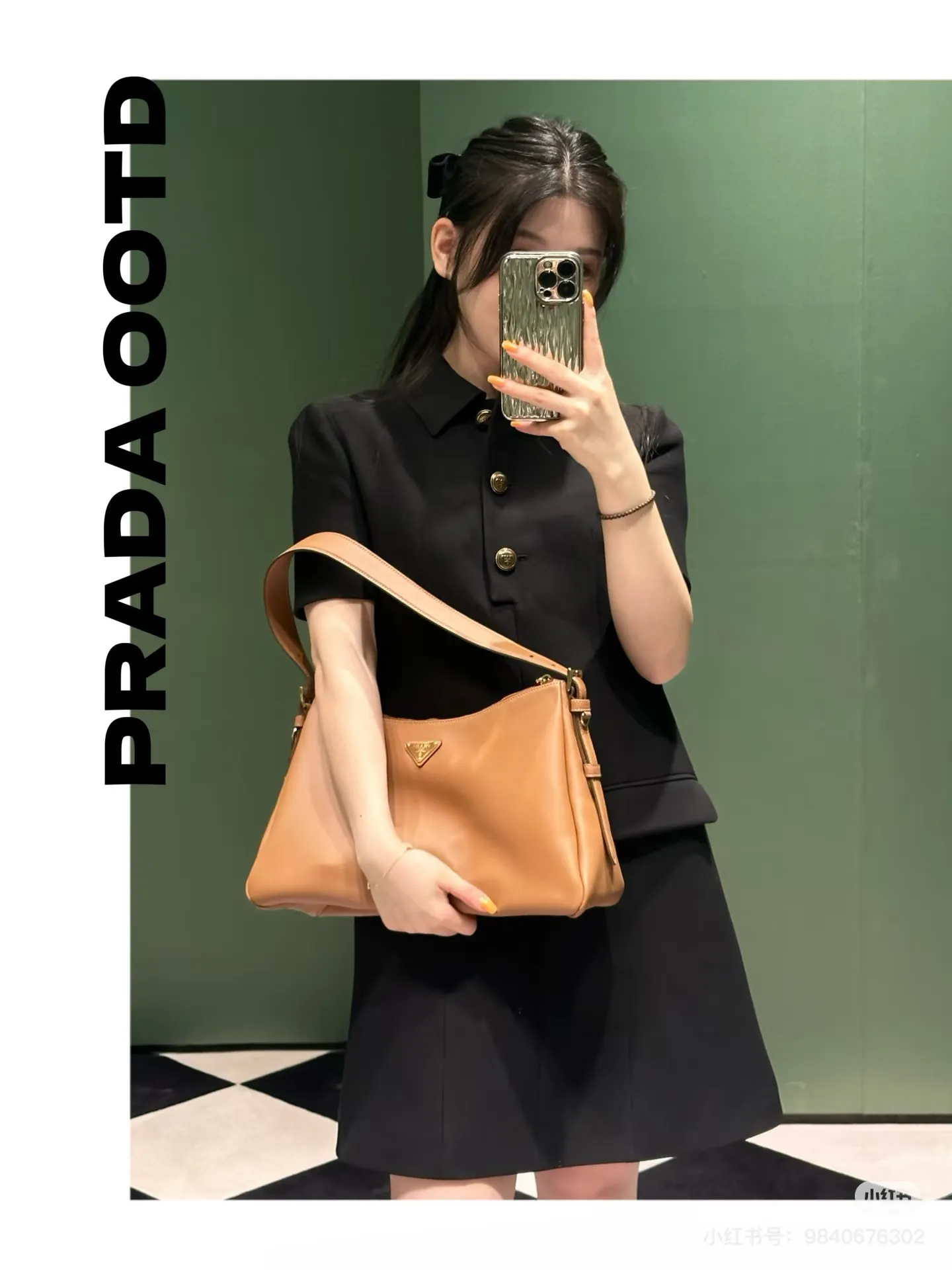 Prada Hobo Shoulder Bag D31018136 — view 4
