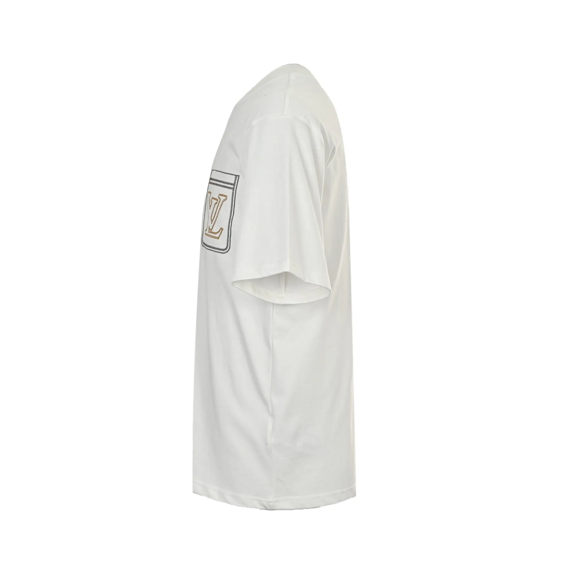Embroidered Faux-Pocket Cotton T-Shirt D20513043 — view 2