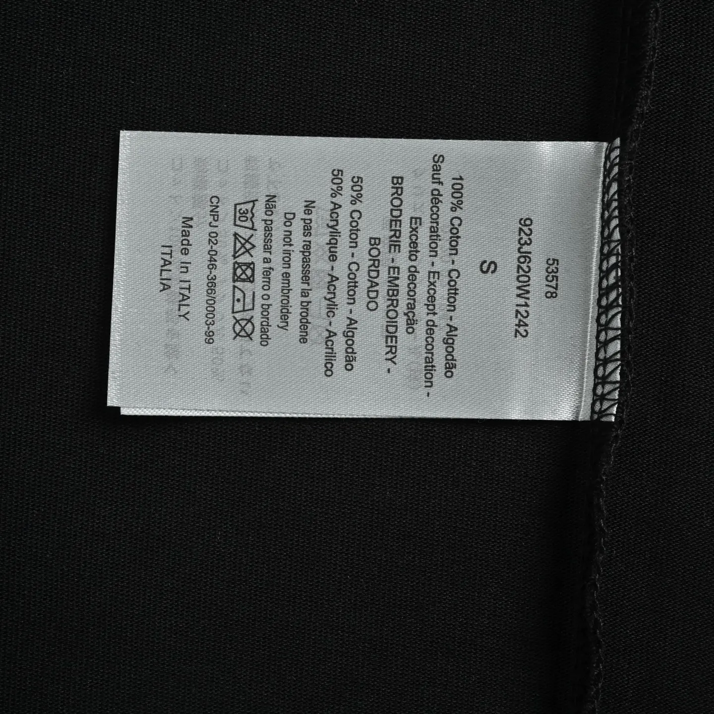 Embroidered Logo Cotton T-Shirt D21013026 — view 6