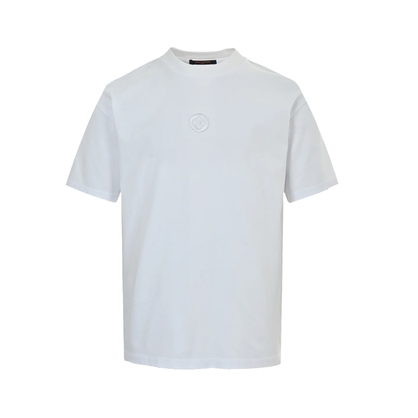 Embroidered Monogram Flower Cotton T-Shirt D21013029