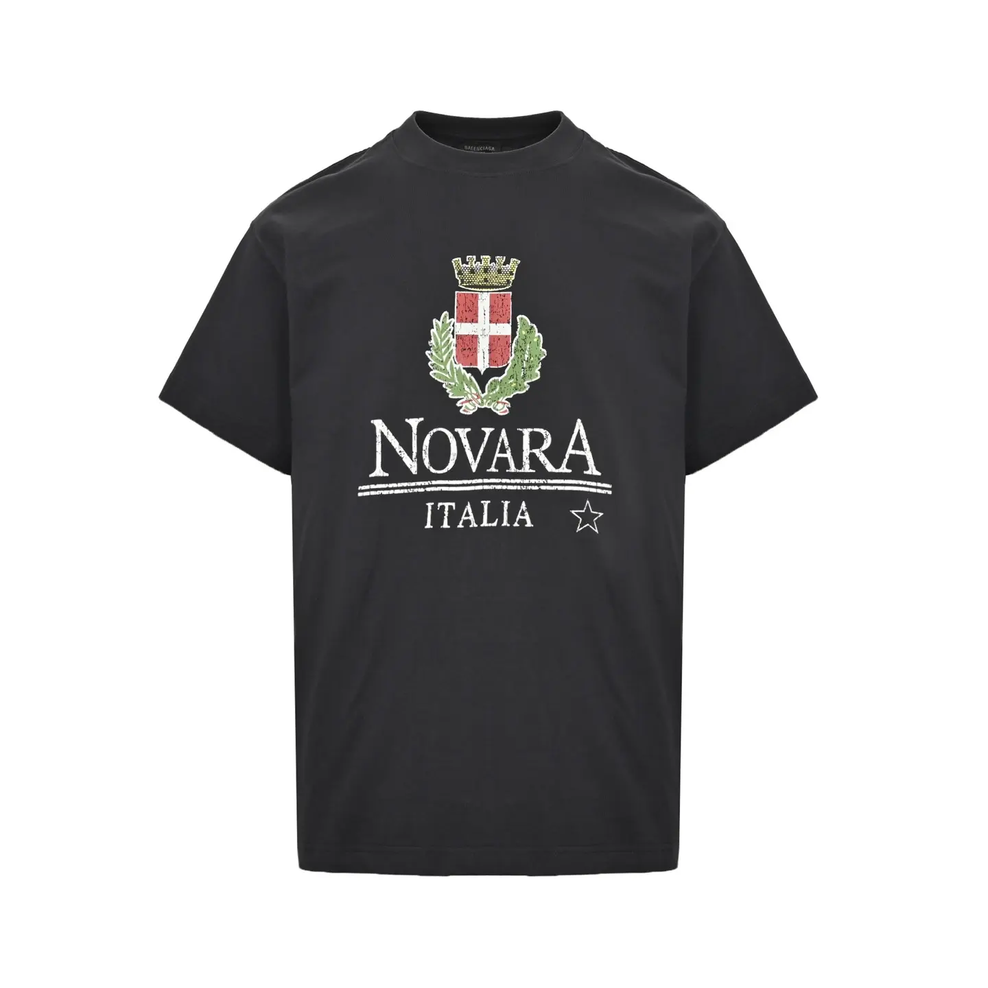 Novara Distressed Logo Print T-Shirt D22013050