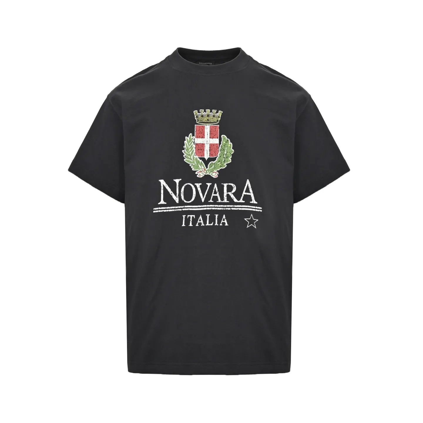 Novara Distressed Logo Print T-Shirt D22013050