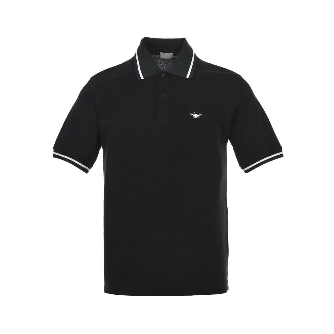 Bee Embroidery Cotton-Piqué Polo Shirt D22013049